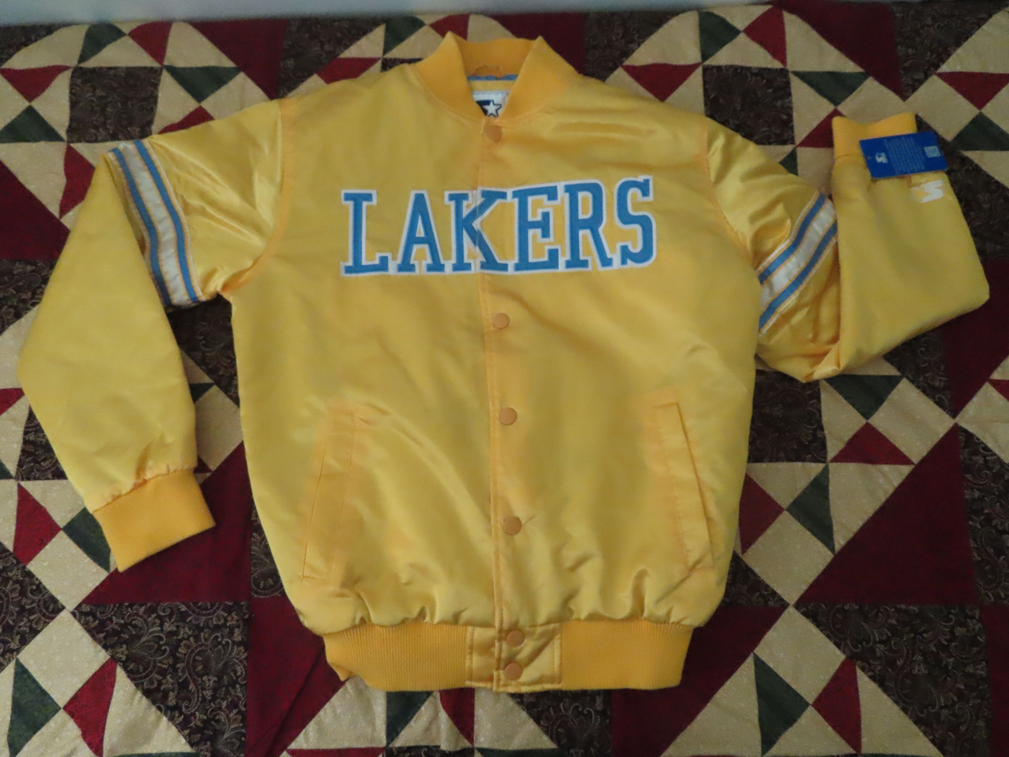 NBA × Starter × Vintage VTG Starter MPLS LA Lakers Satin Sateen Jacket Size US M / EU 48-50 / 2 - 1 Thumbnail