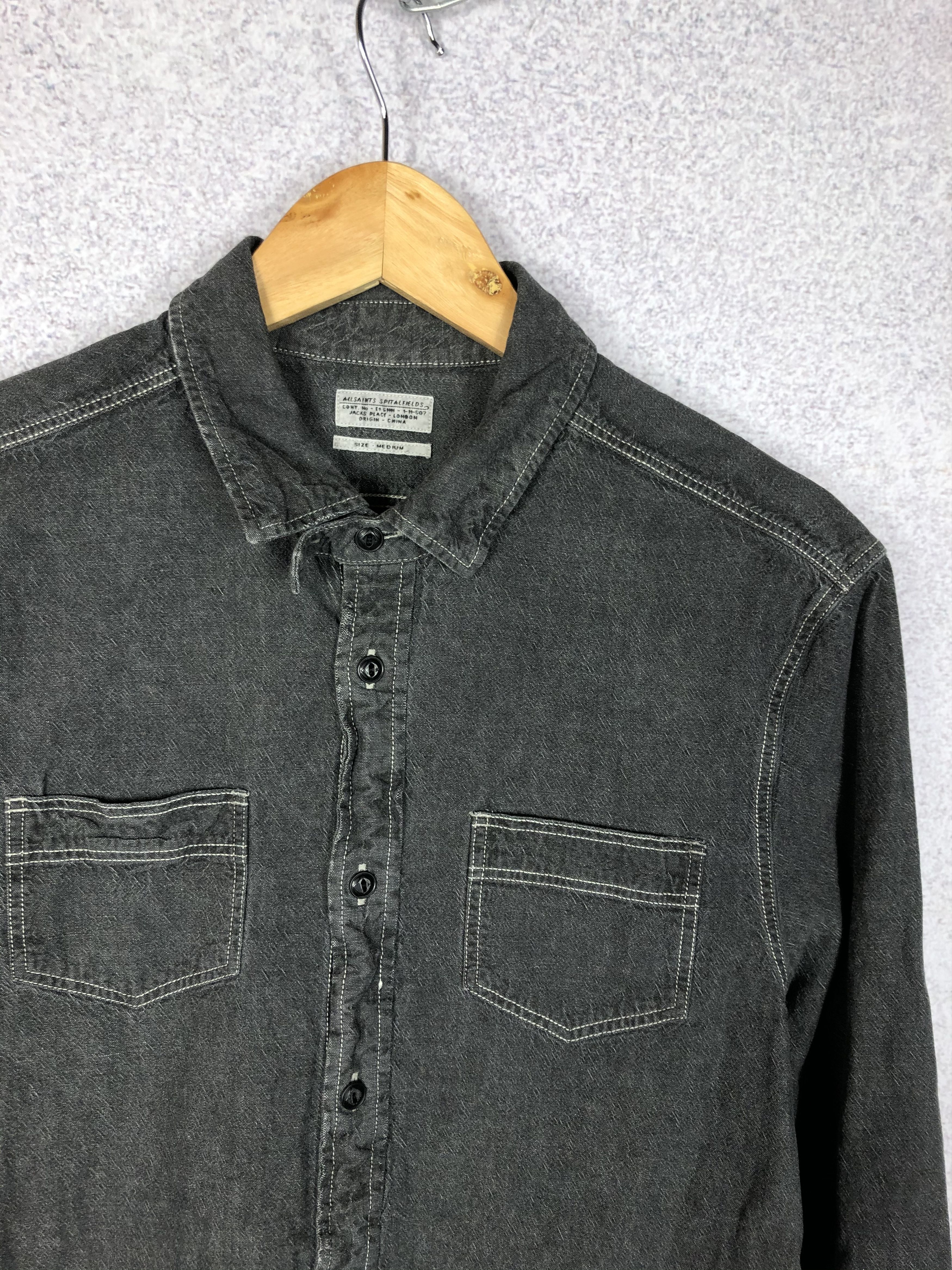 Allsaints Allsaints Denim Button Up Long Sleeve shirt Size US M / EU 48-50 / 2 - 2 Thumbnail
