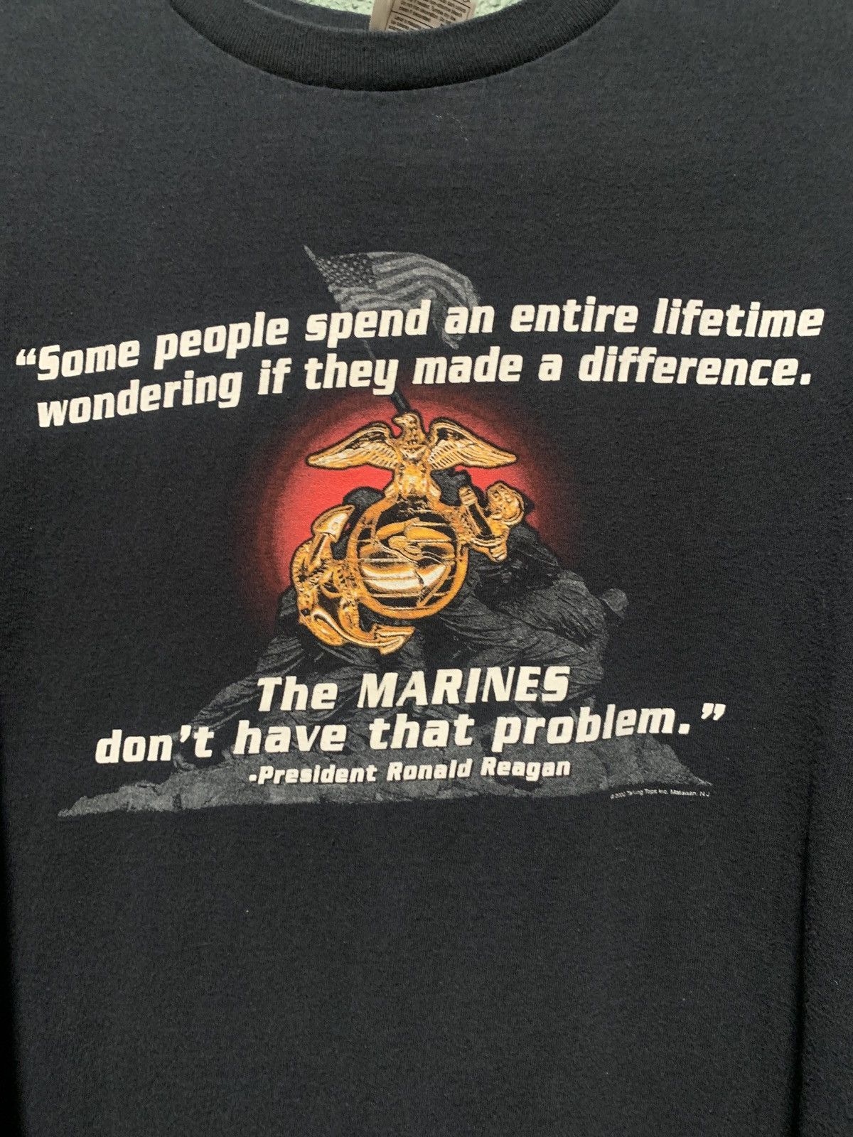 Vintage 2002 Ronald Reagan marine quote tee Size US XL / EU 56 / 4 - 2 Thumbnail