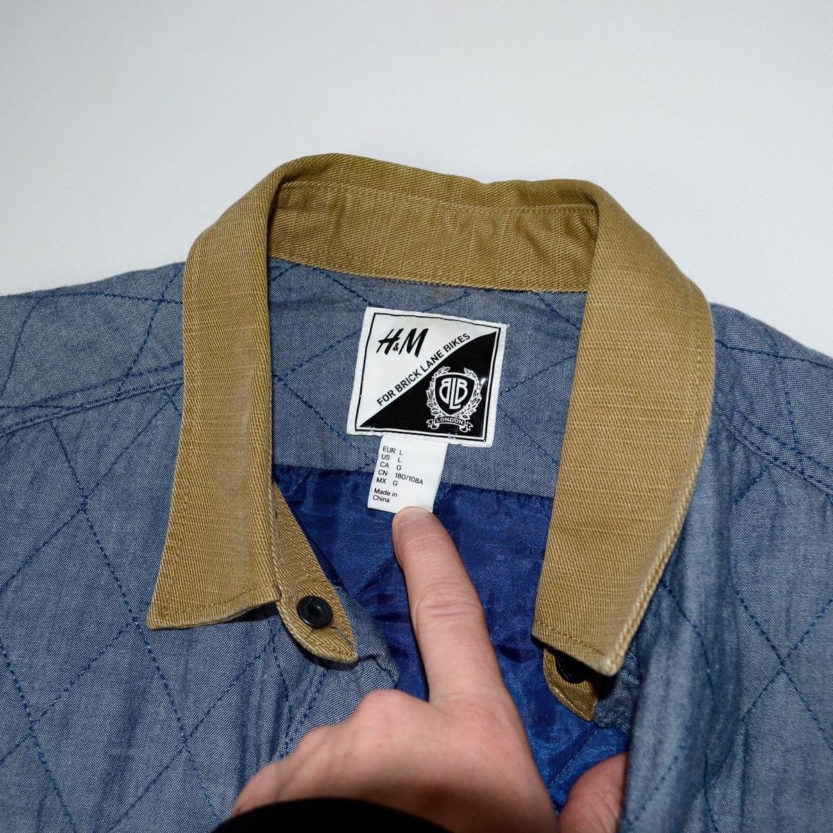 H&M H&M Brick Lane Bikes Guilted Navy English jacket size L y2k Size US L / EU 52-54 / 3 - 4 Thumbnail