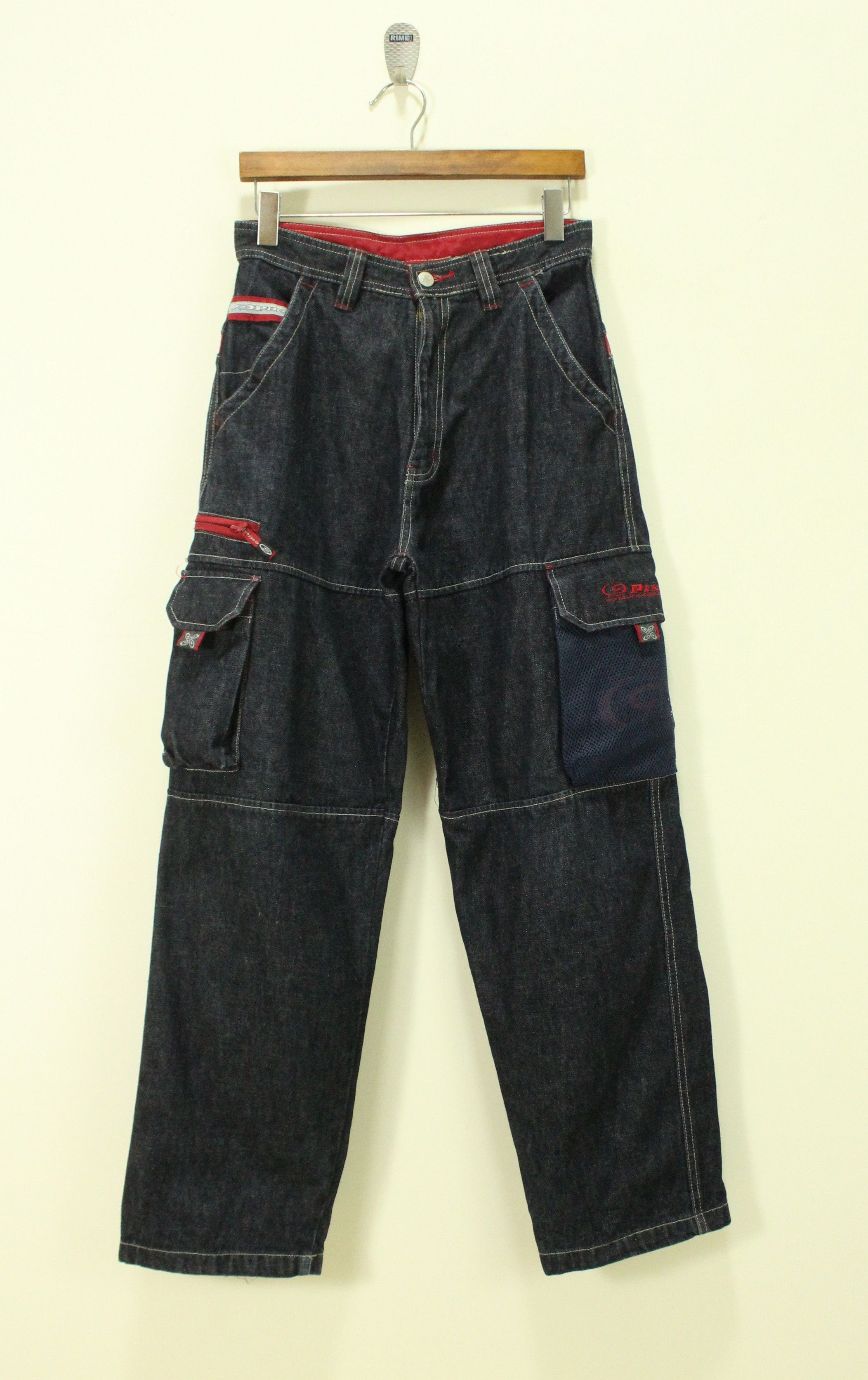 Vintage Vintage PIKO Denim Utility Cargos Pants pockets Surf Size US 27 - 1 Thumbnail