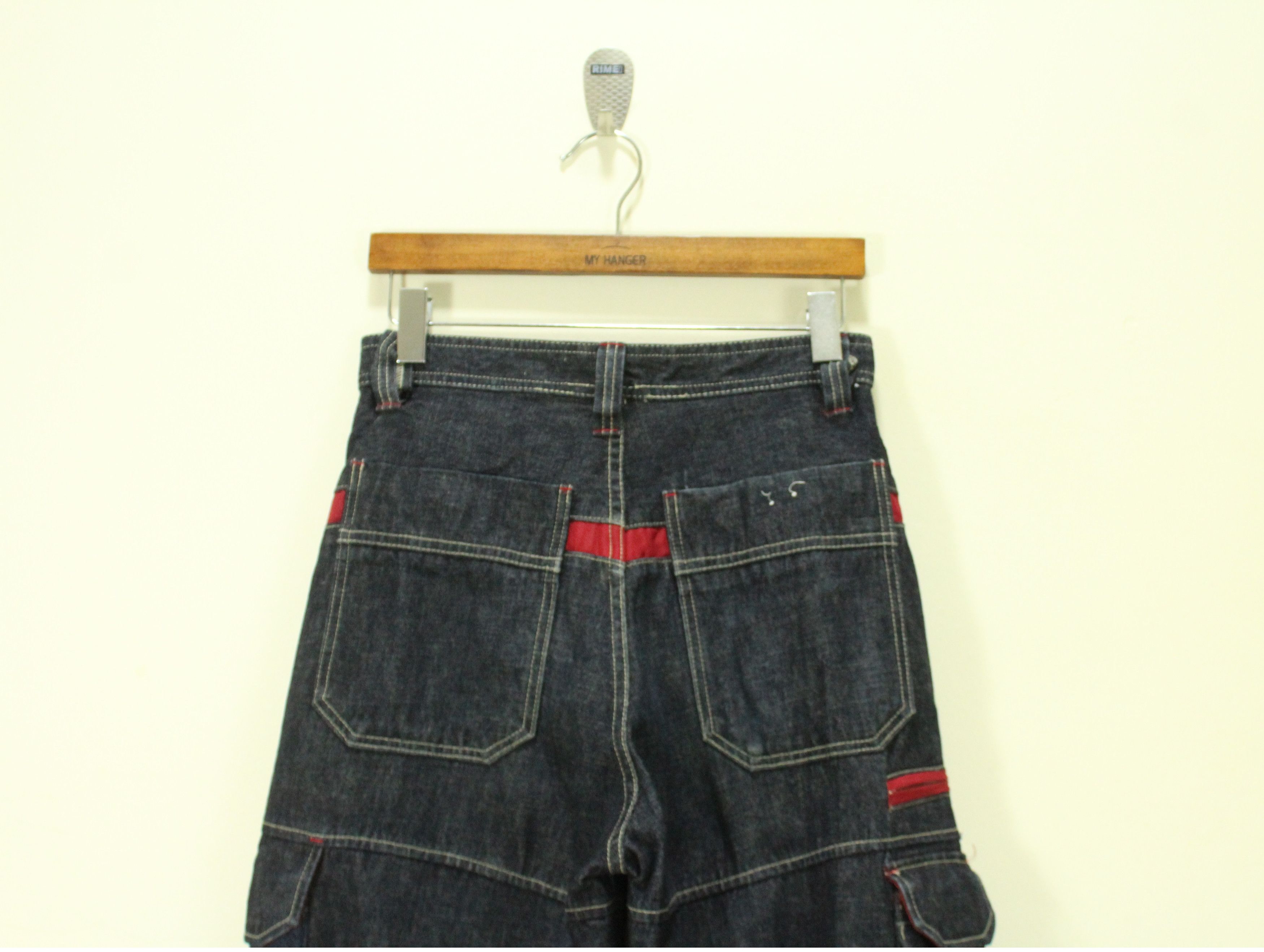 Vintage Vintage PIKO Denim Utility Cargos Pants pockets Surf Size US 27 - 8 Thumbnail