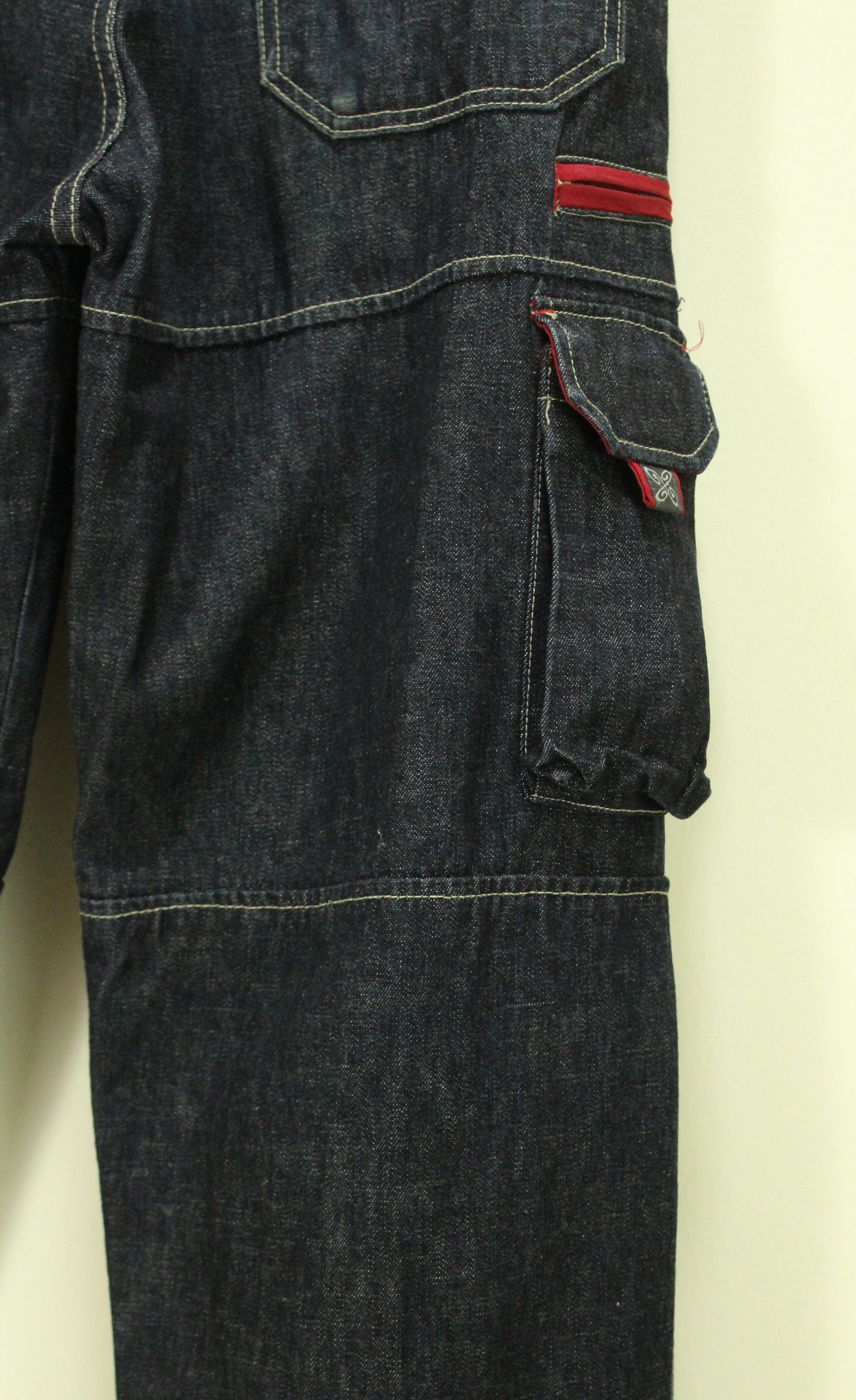 Vintage Vintage PIKO Denim Utility Cargos Pants pockets Surf Size US 27 - 9 Thumbnail