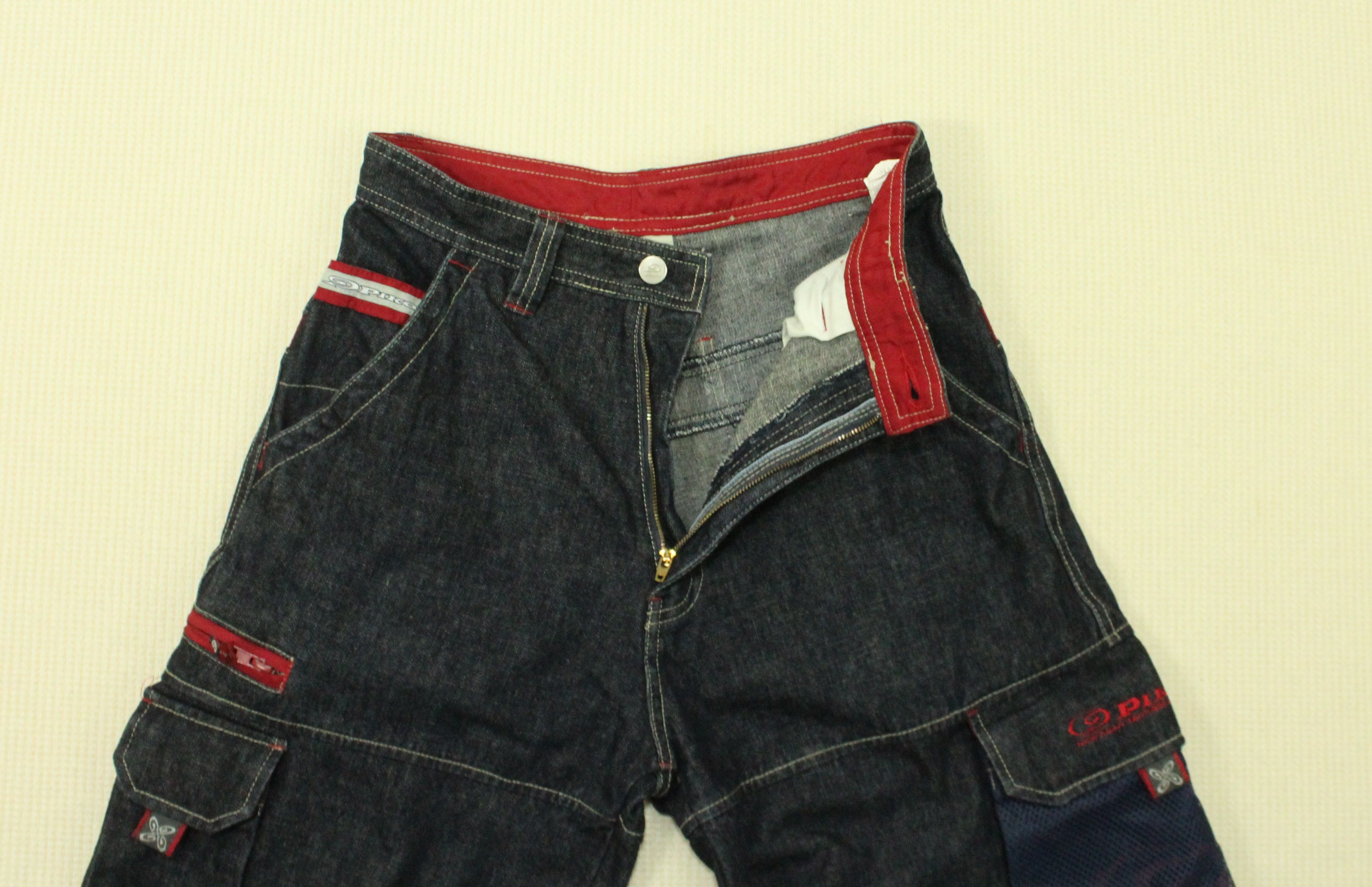 Vintage Vintage PIKO Denim Utility Cargos Pants pockets Surf Size US 27 - 21 Thumbnail