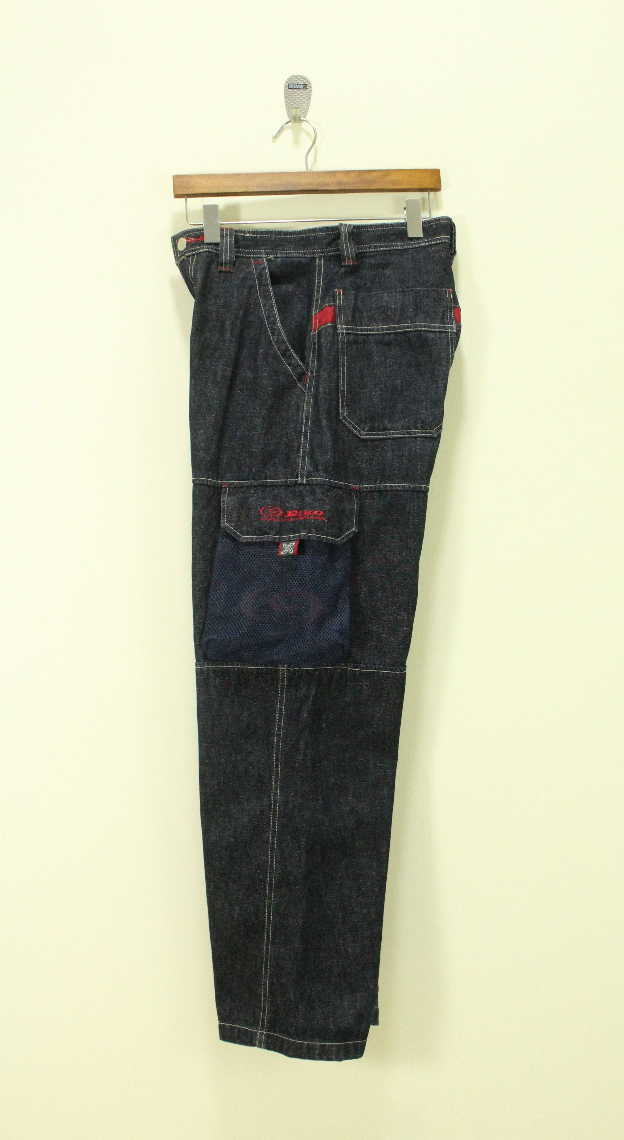 Vintage Vintage PIKO Denim Utility Cargos Pants pockets Surf Size US 27 - 13 Thumbnail