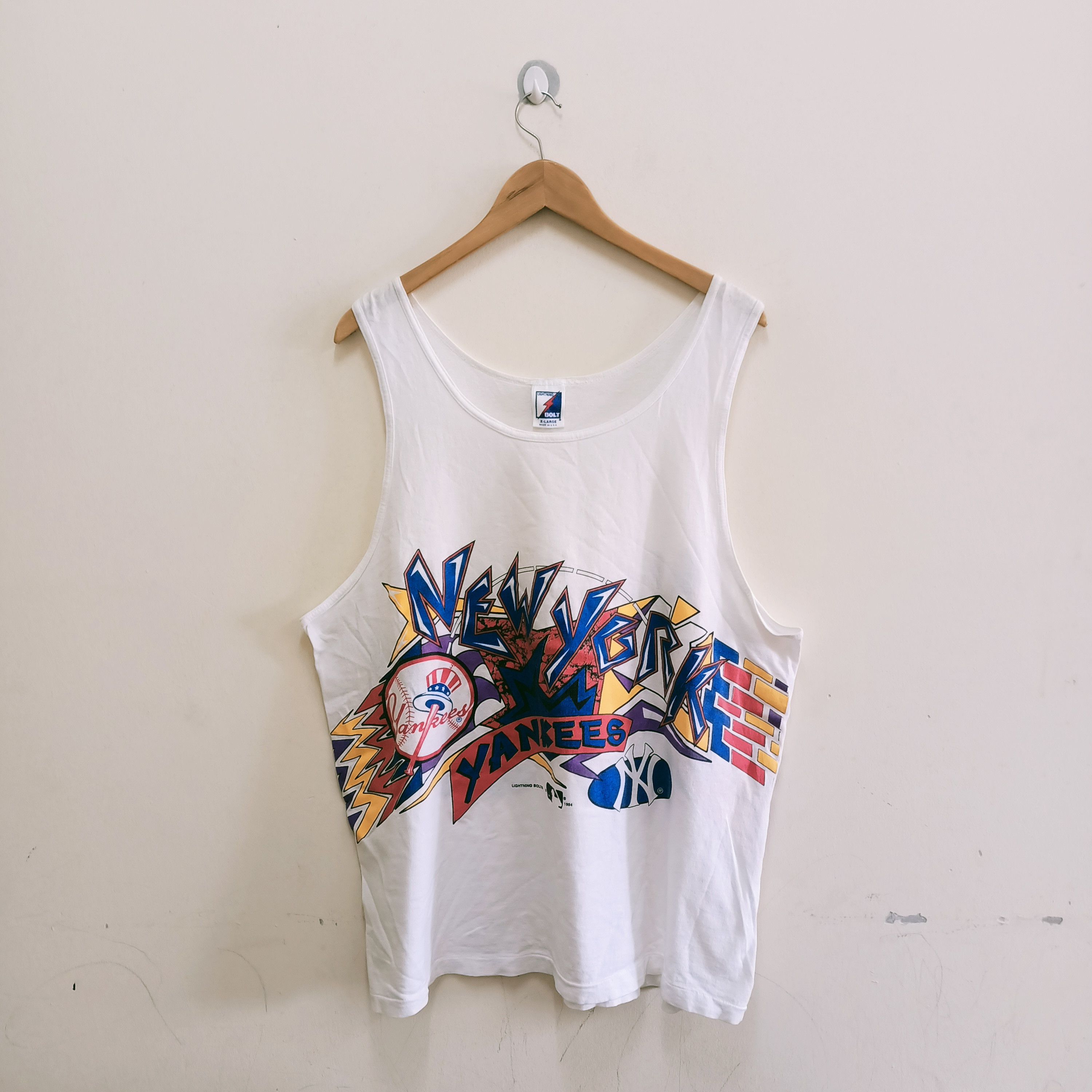 Lightning Bolt Vintage Rare NY New York Yankees singlet by Lightning Bolt Size US XL / EU 56 / 4 - 1 Thumbnail