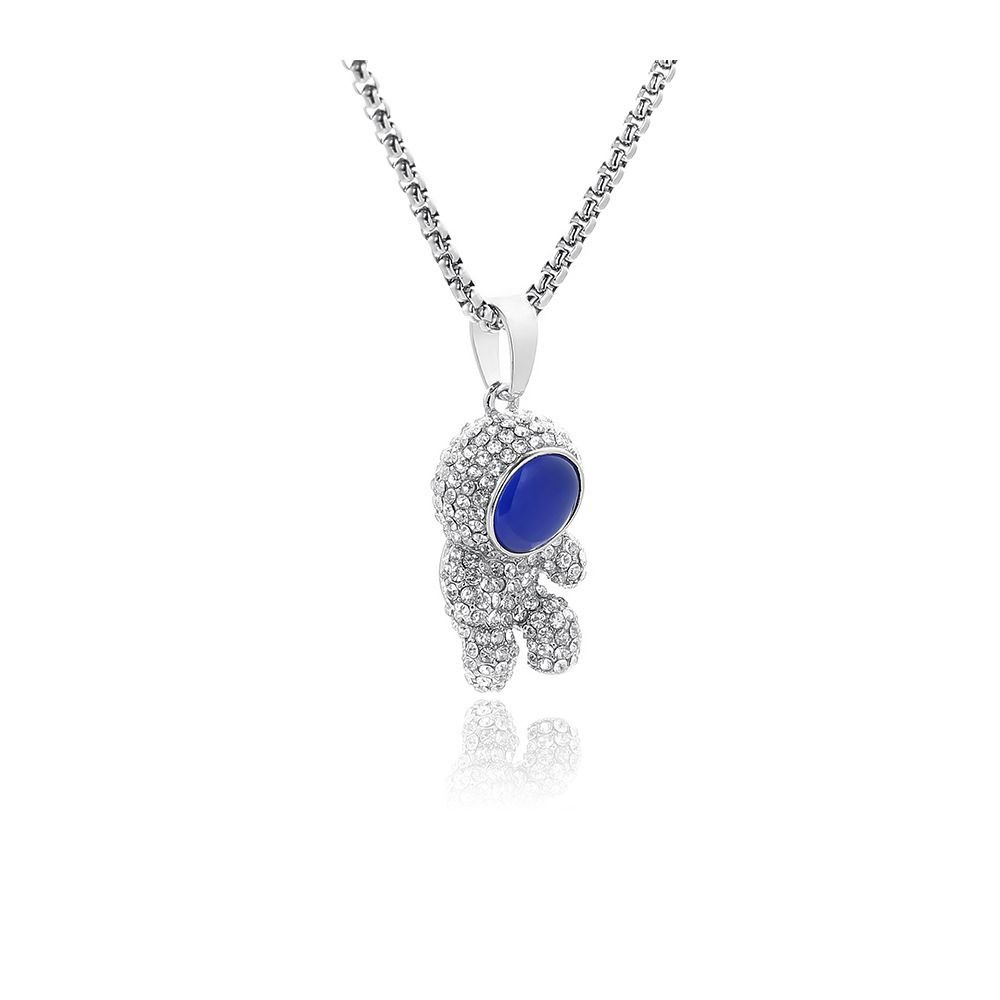Jewelry × Vintage Cute Astronaut Pendant Men's Titanium Steel Necklace Size ONE SIZE - 1 Thumbnail