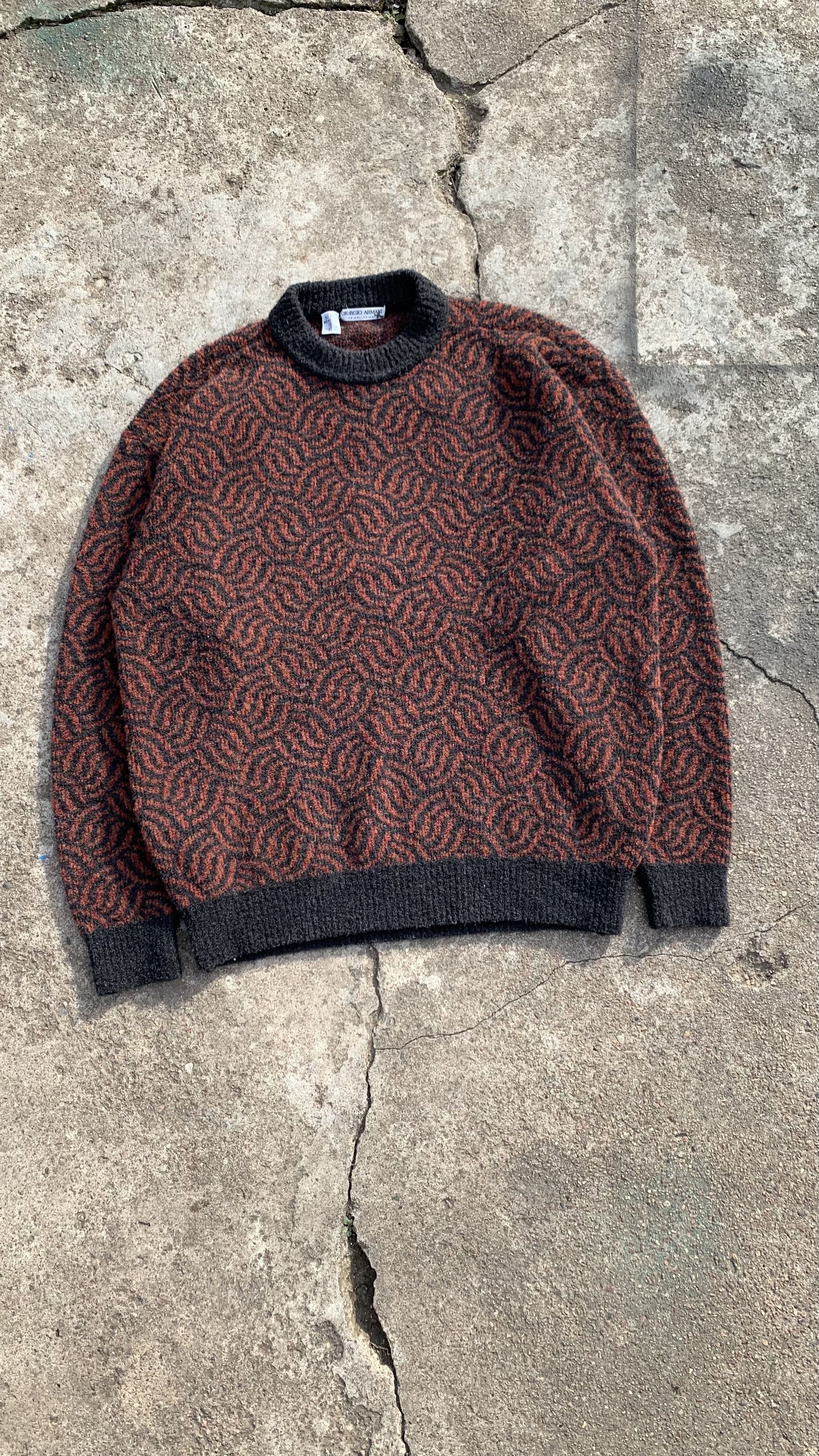 Giorgio Armani Armani Le Collezioni Vintage Rare Retro Wool Knit 1990s Size US XL / EU 56 / 4 - 3 Thumbnail