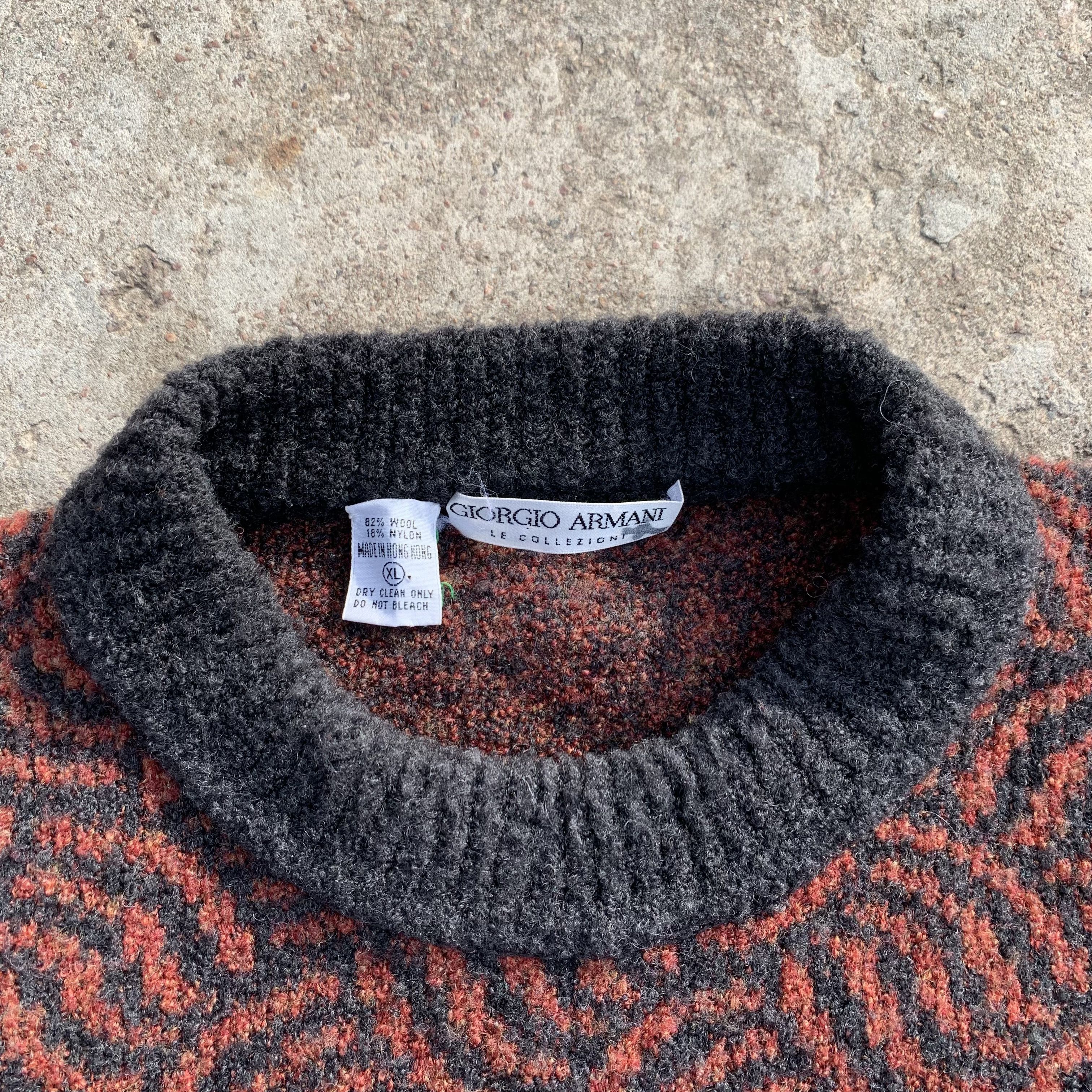 Giorgio Armani Armani Le Collezioni Vintage Rare Retro Wool Knit 1990s Size US XL / EU 56 / 4 - 11 Thumbnail