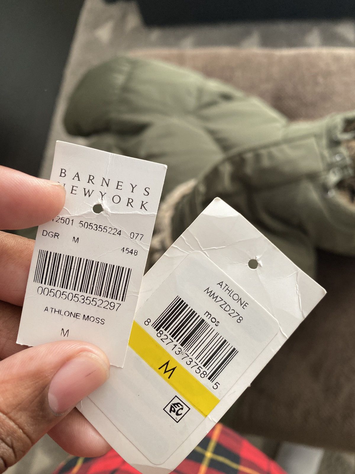 Barneys New York GREEN FAUX FUR PUFFER JACKET Size US M / EU 48-50 / 2 - 3 Thumbnail