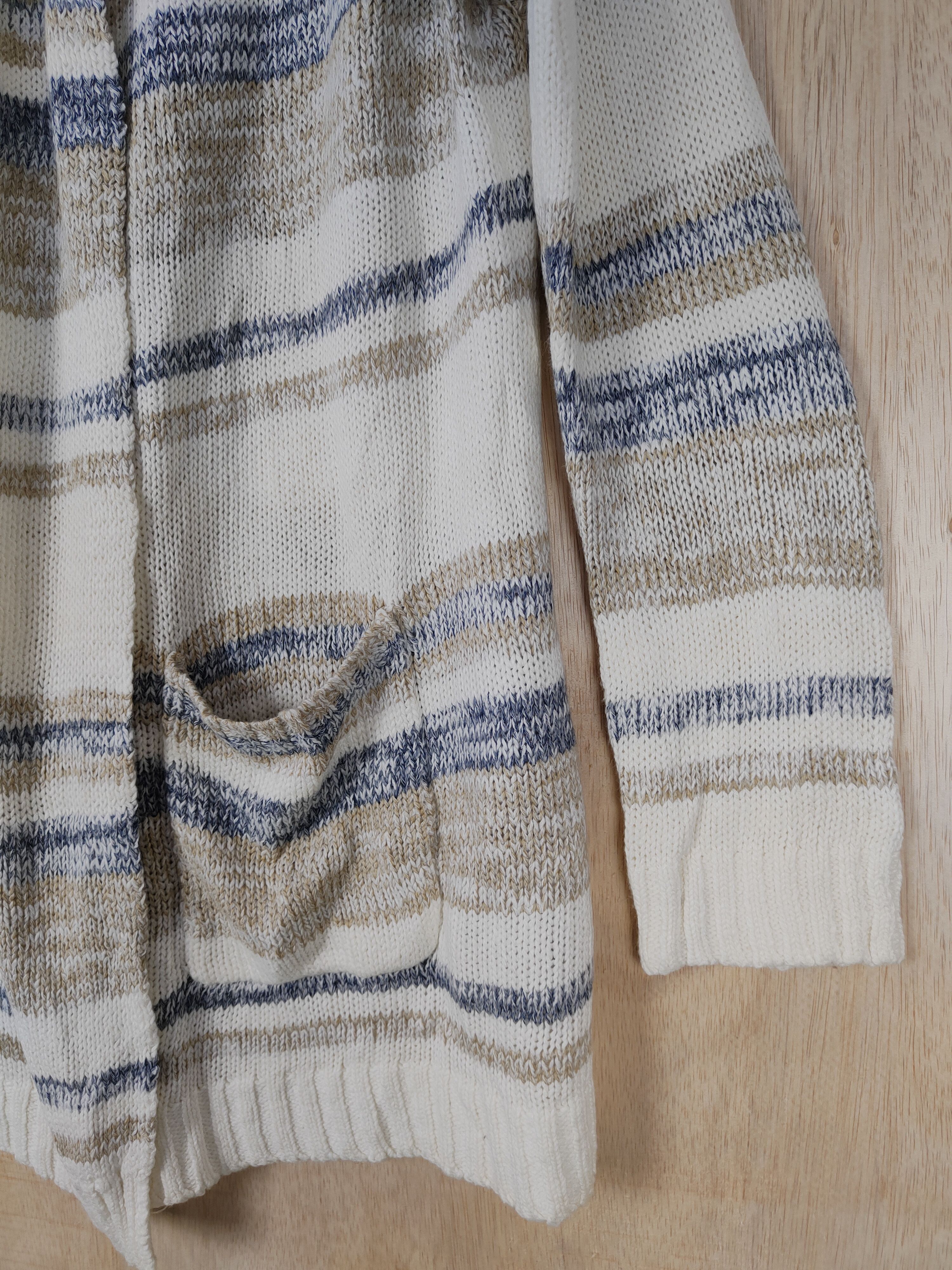 Homespun Knitwear × Japanese Brand Free's Mart White/Brown Cardigan knitwear#S313 Size M / US 6-8 / IT 42-44 - 7 Thumbnail