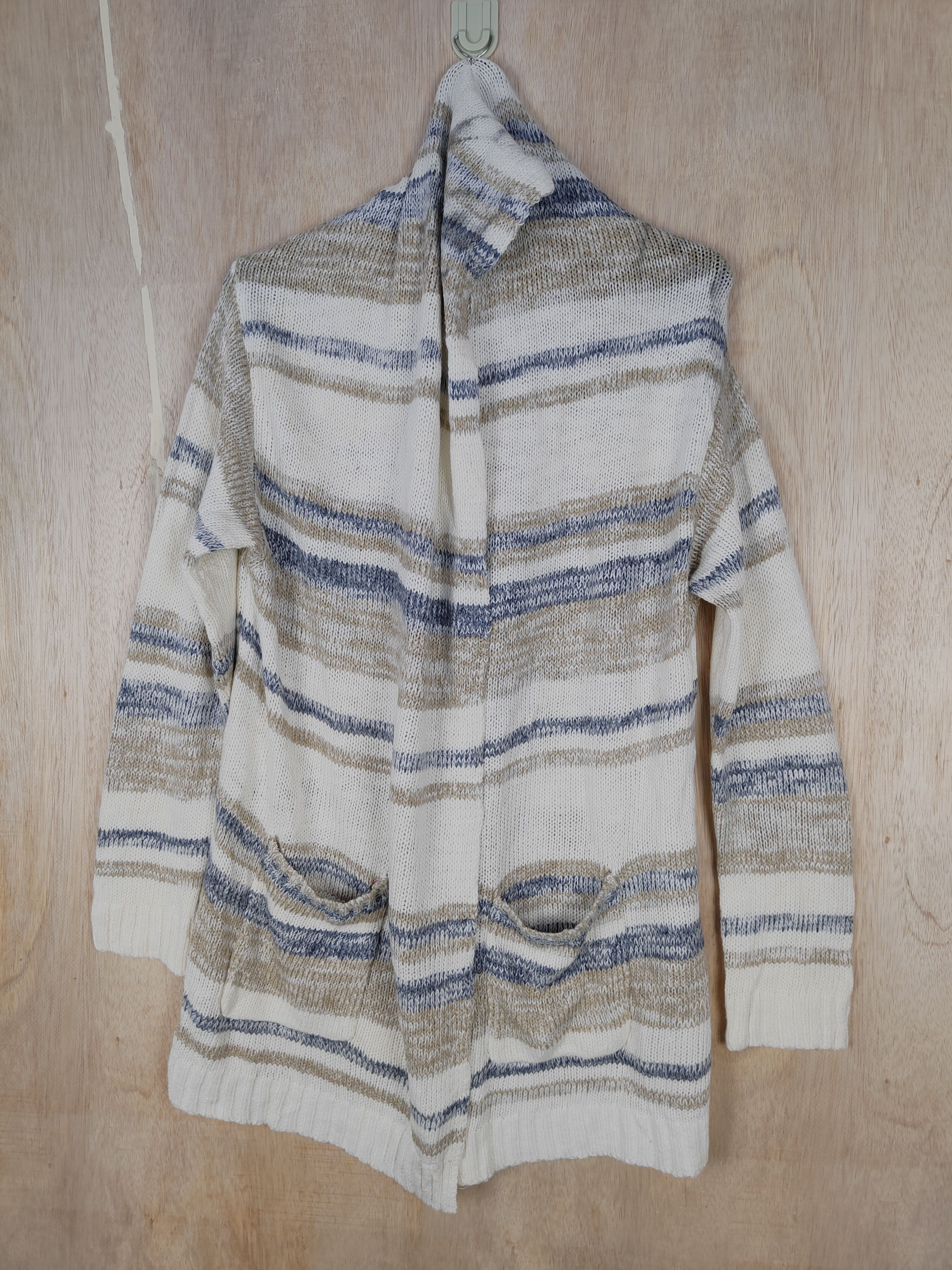 Homespun Knitwear × Japanese Brand Free's Mart White/Brown Cardigan knitwear#S313 Size M / US 6-8 / IT 42-44 - 1 Thumbnail