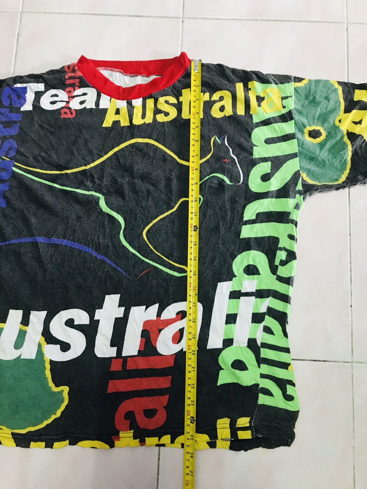 Man Made In Australia Rare All over Print / Full Print Australia Tee Size US XL / EU 56 / 4 - 6 Thumbnail