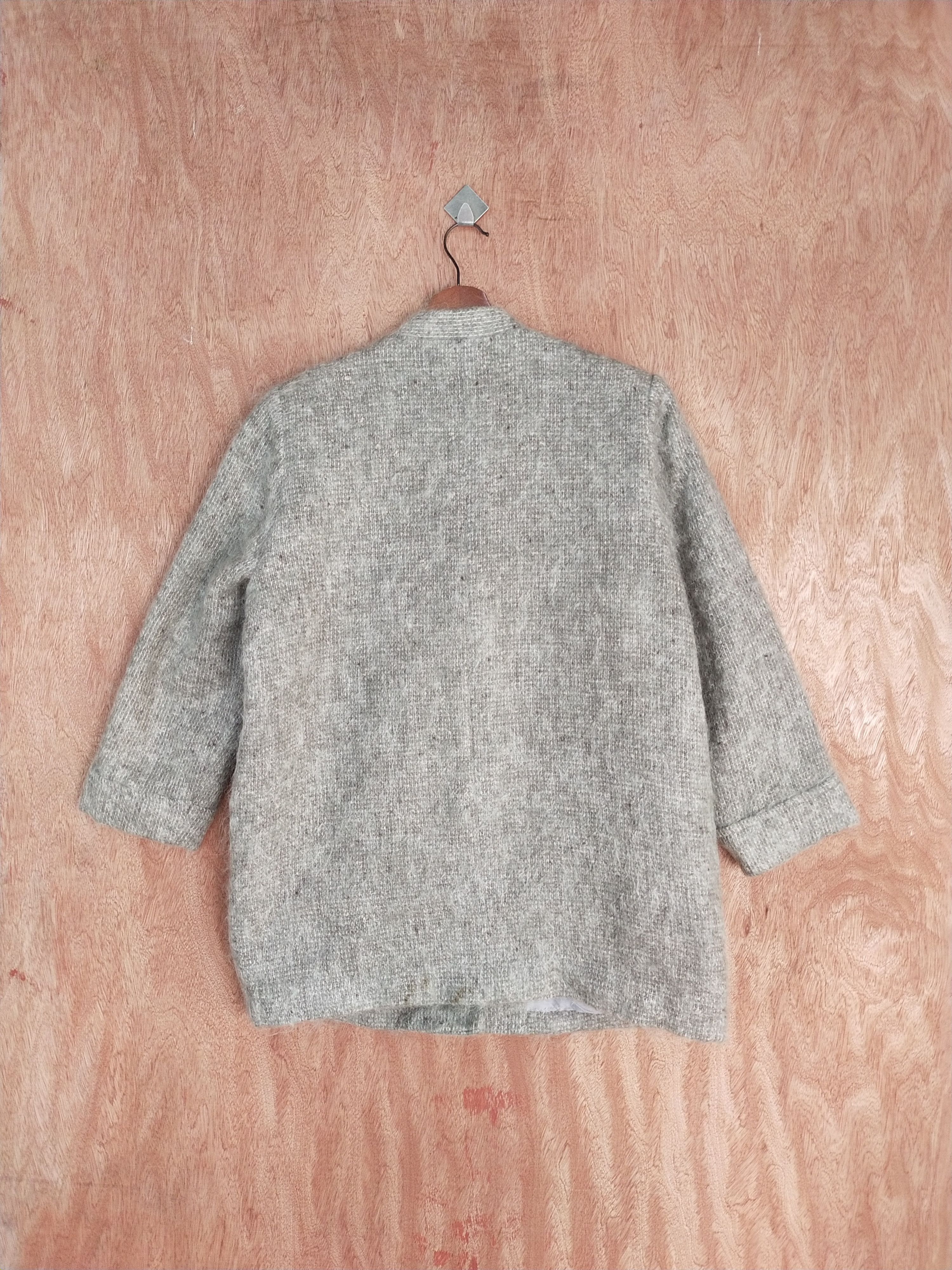 Homespun Knitwear Gray mohair sweater japan Knitwear #S101 Size L / US 10 / IT 46 - 6 Thumbnail