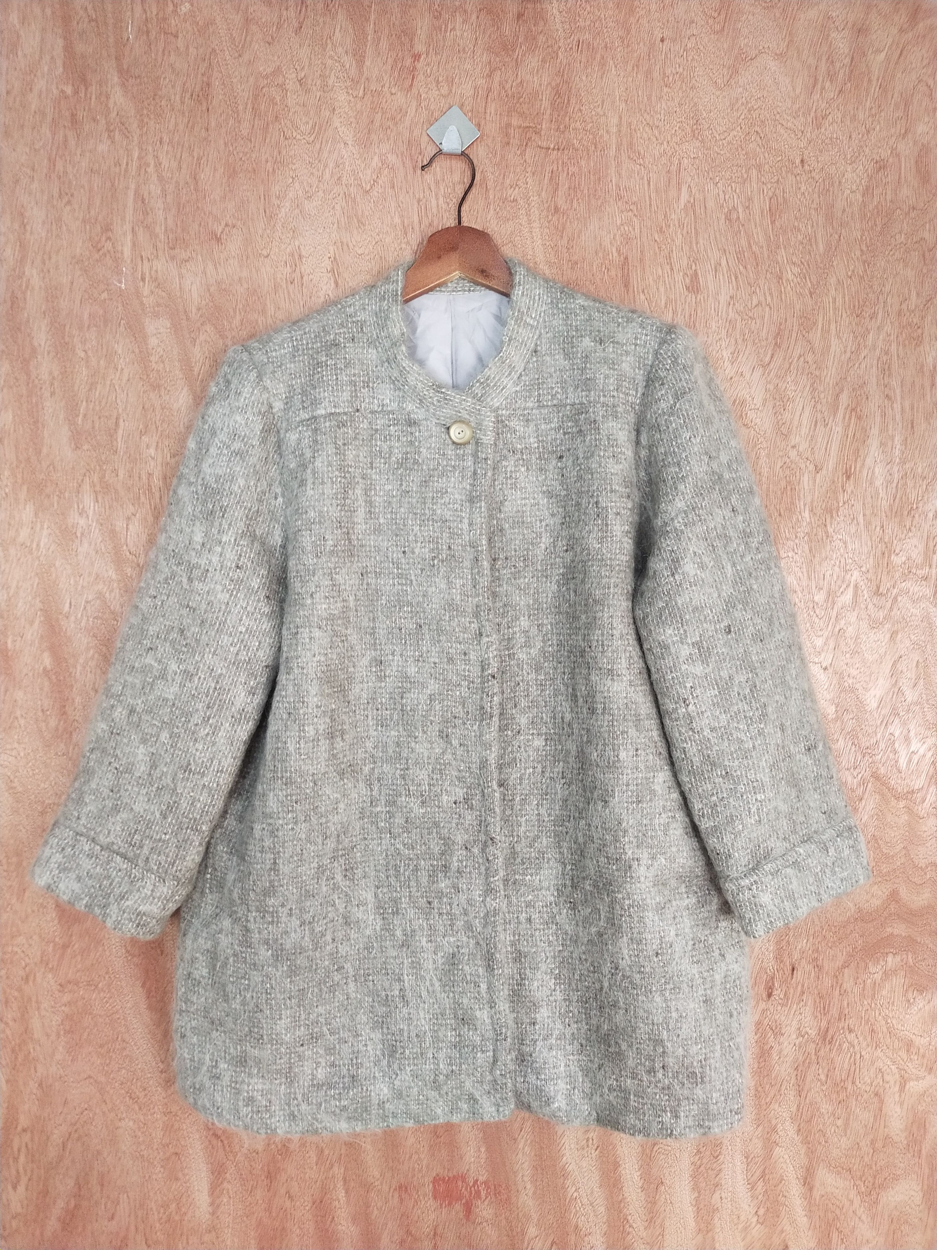 image of Homespun Knitwear Gray Mohair Sweater Japan Knitwear S101 in Grey, Women's (Size Large)