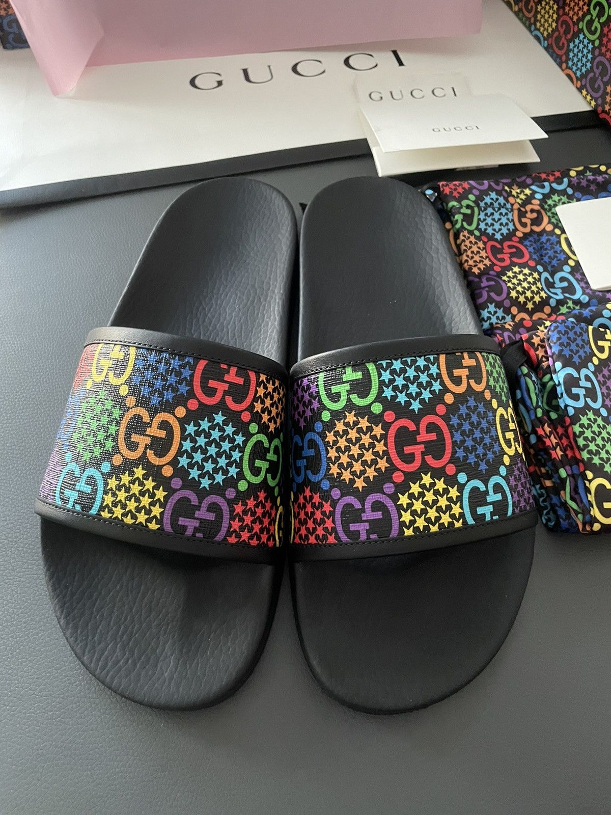 Gucci Rare Super Limited Edition Runway Slides Size US 11 / EU 44 - 13 Thumbnail