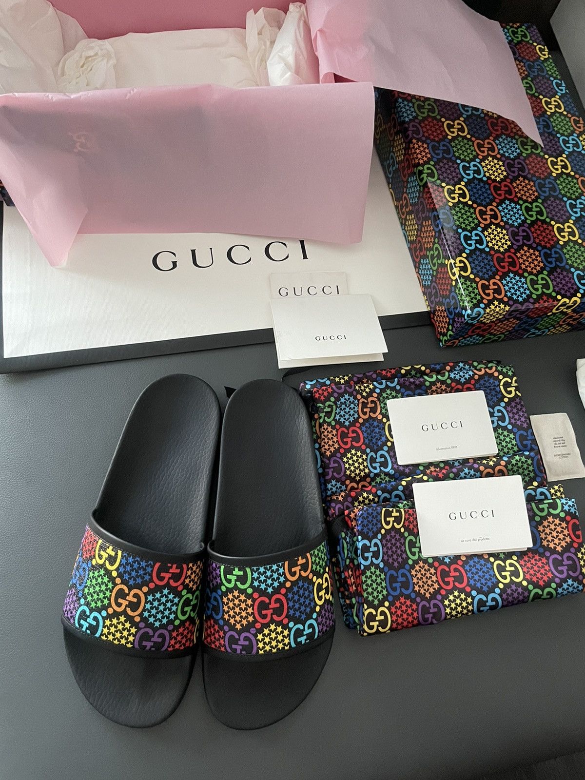 Gucci Rare Super Limited Edition Runway Slides Size US 11 / EU 44 - 12 Thumbnail
