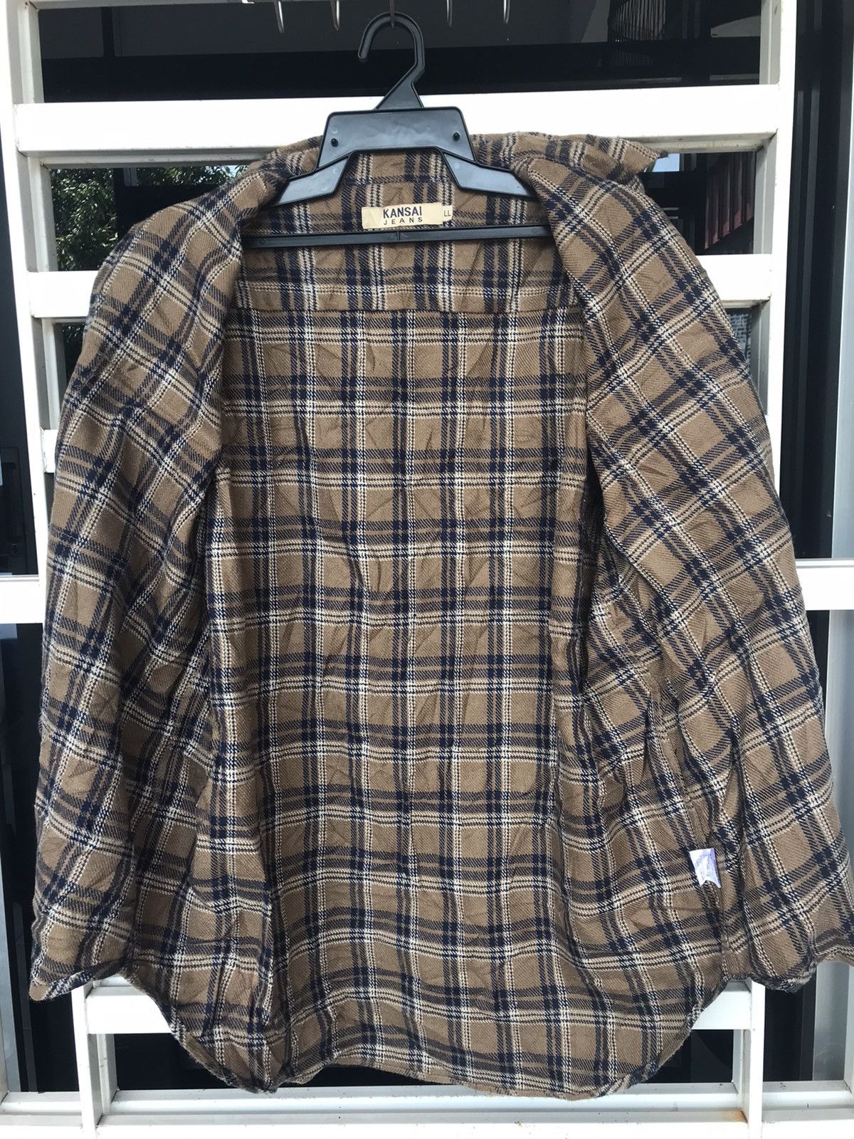 Japanese Brand × Kansai Yamamoto Kansai Jeans Flannel Button Up Size XL Size US XL / EU 56 / 4 - 4 Thumbnail