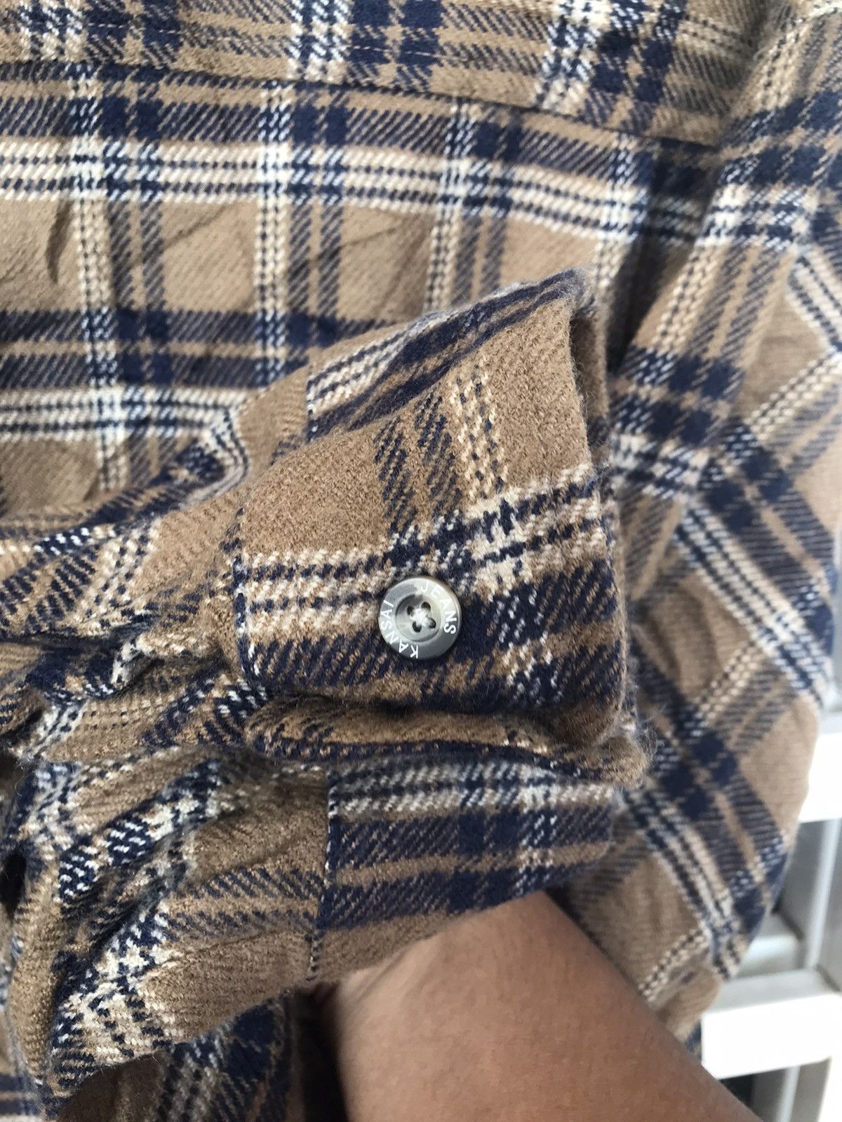 Japanese Brand × Kansai Yamamoto Kansai Jeans Flannel Button Up Size XL Size US XL / EU 56 / 4 - 6 Thumbnail