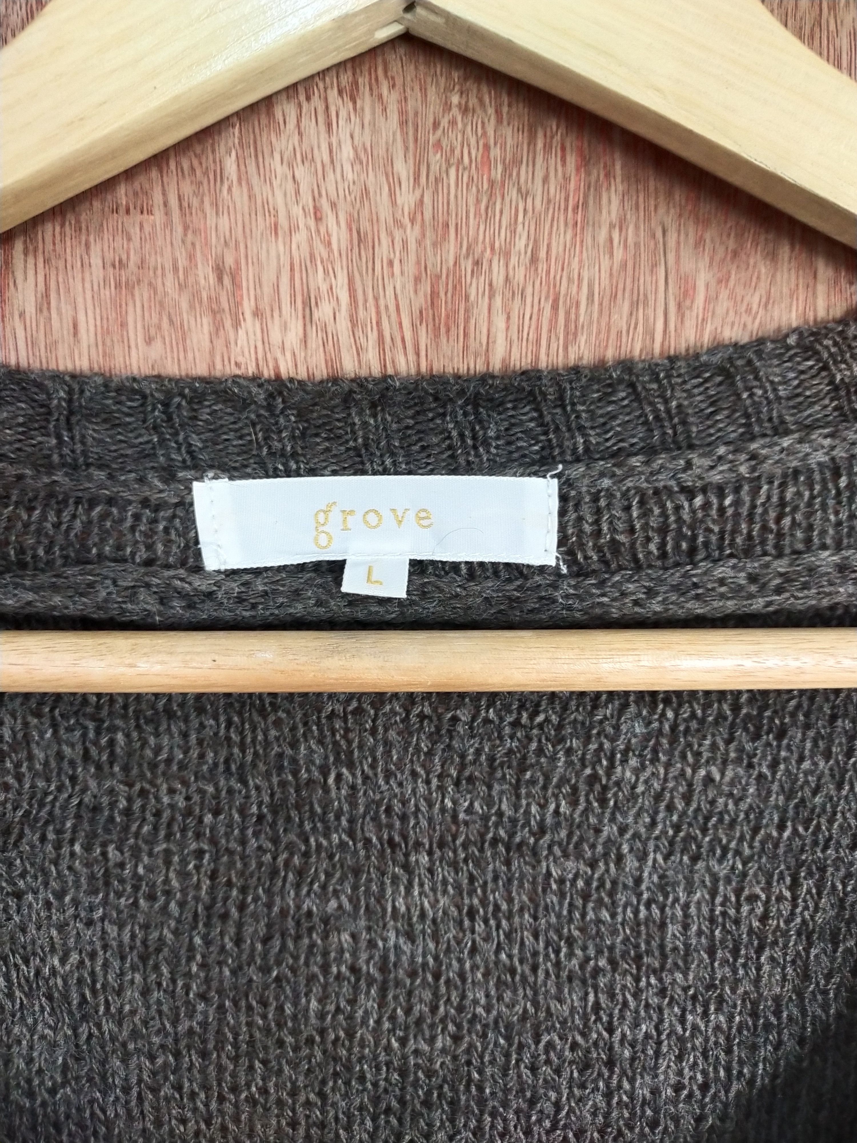 Homespun Knitwear × Japanese Brand Grove dark green knitwear #S146 Size L / US 10 / IT 46 - 5 Thumbnail