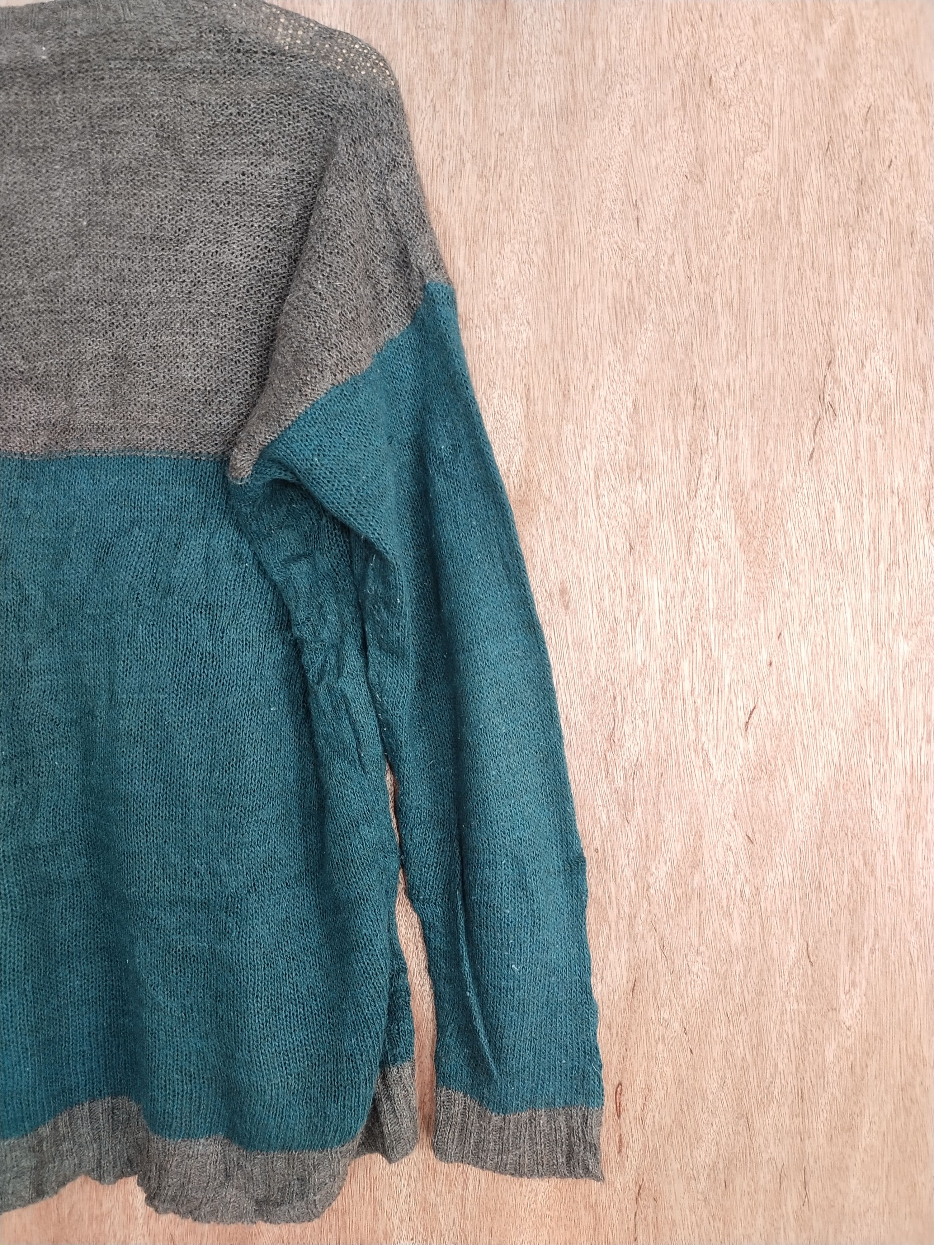 Homespun Knitwear × Japanese Brand Grove dark green knitwear #S146 Size L / US 10 / IT 46 - 8 Thumbnail