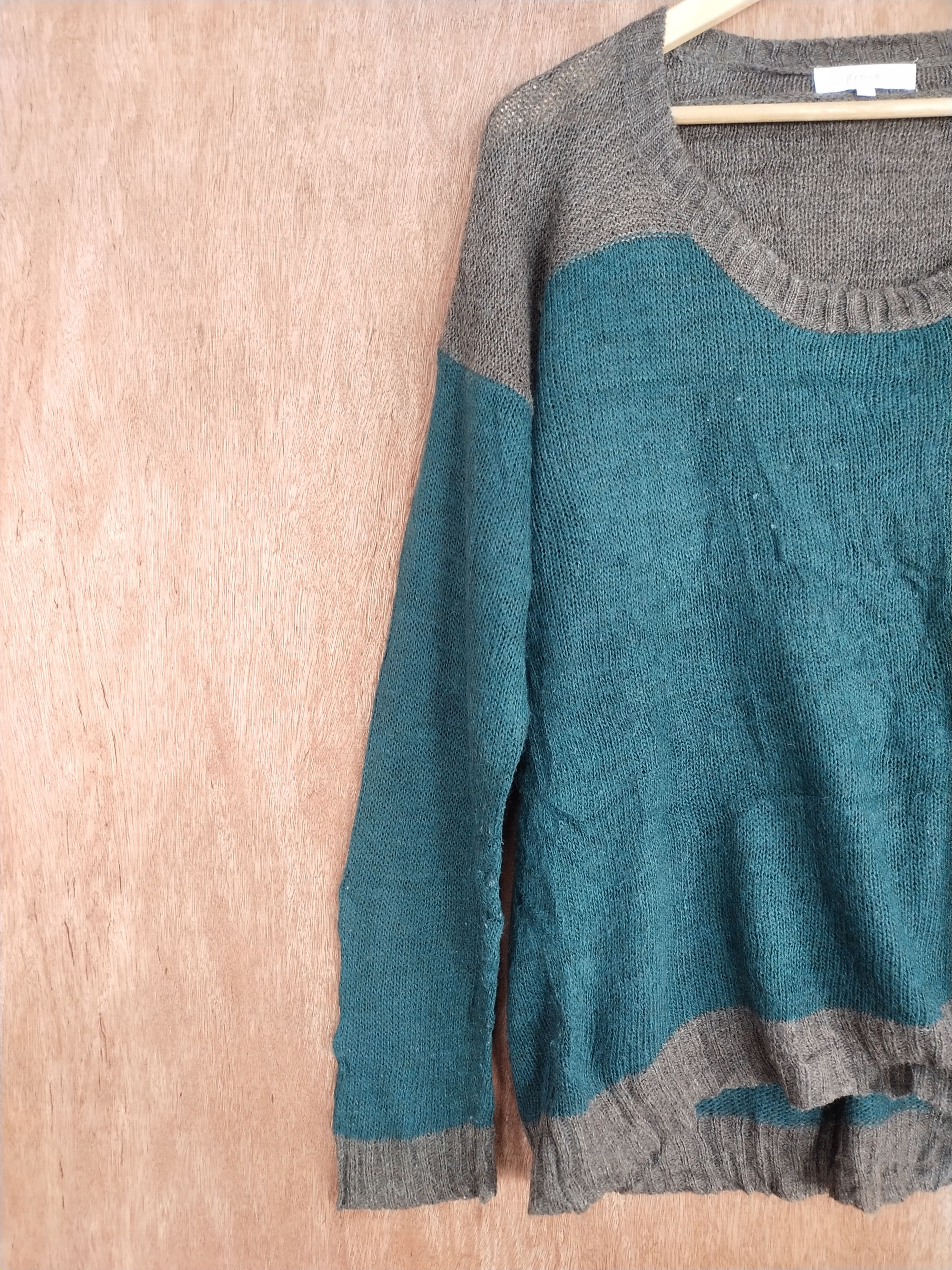 Homespun Knitwear × Japanese Brand Grove dark green knitwear #S146 Size L / US 10 / IT 46 - 4 Thumbnail