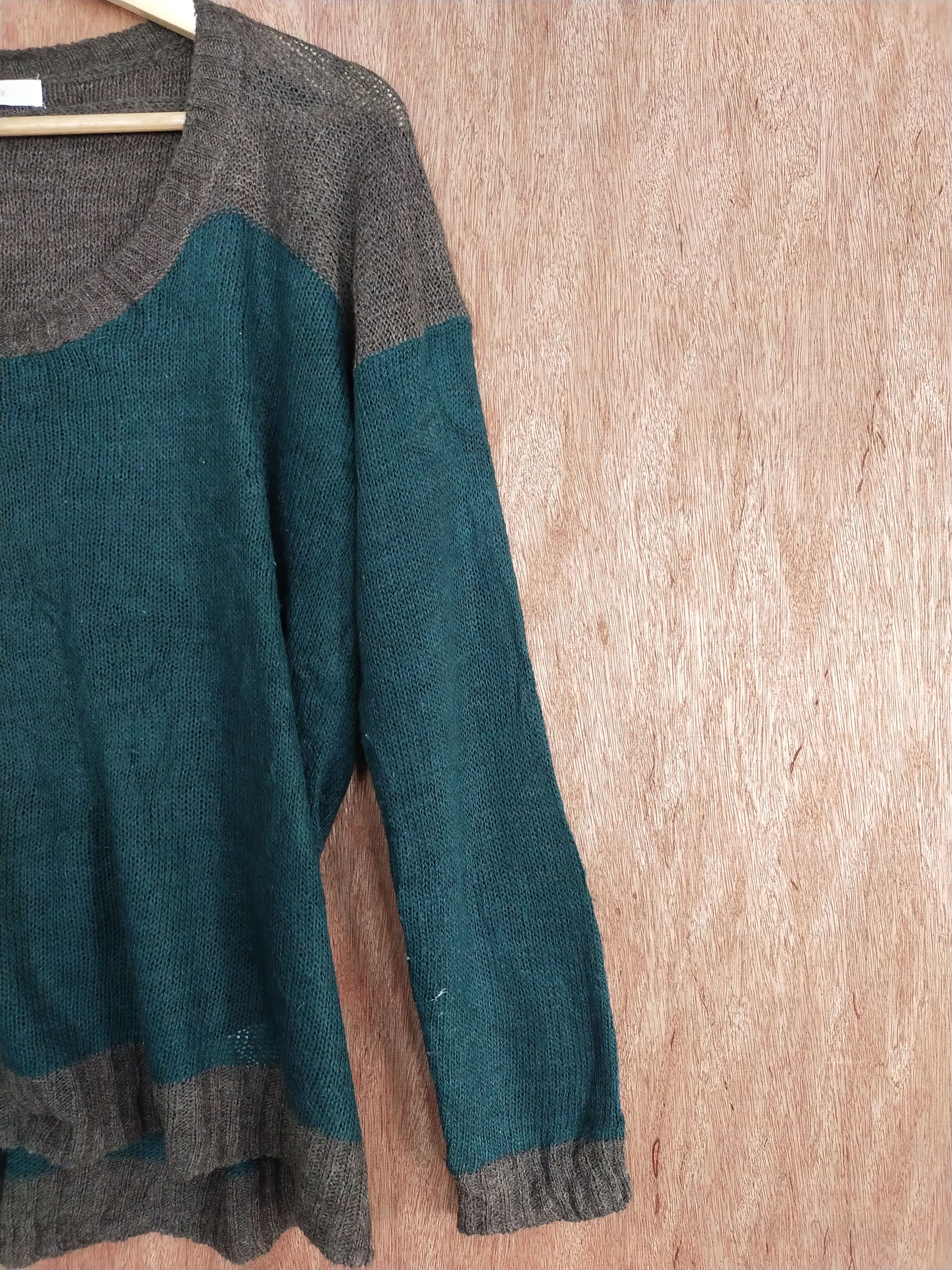 Homespun Knitwear × Japanese Brand Grove dark green knitwear #S146 Size L / US 10 / IT 46 - 3 Thumbnail