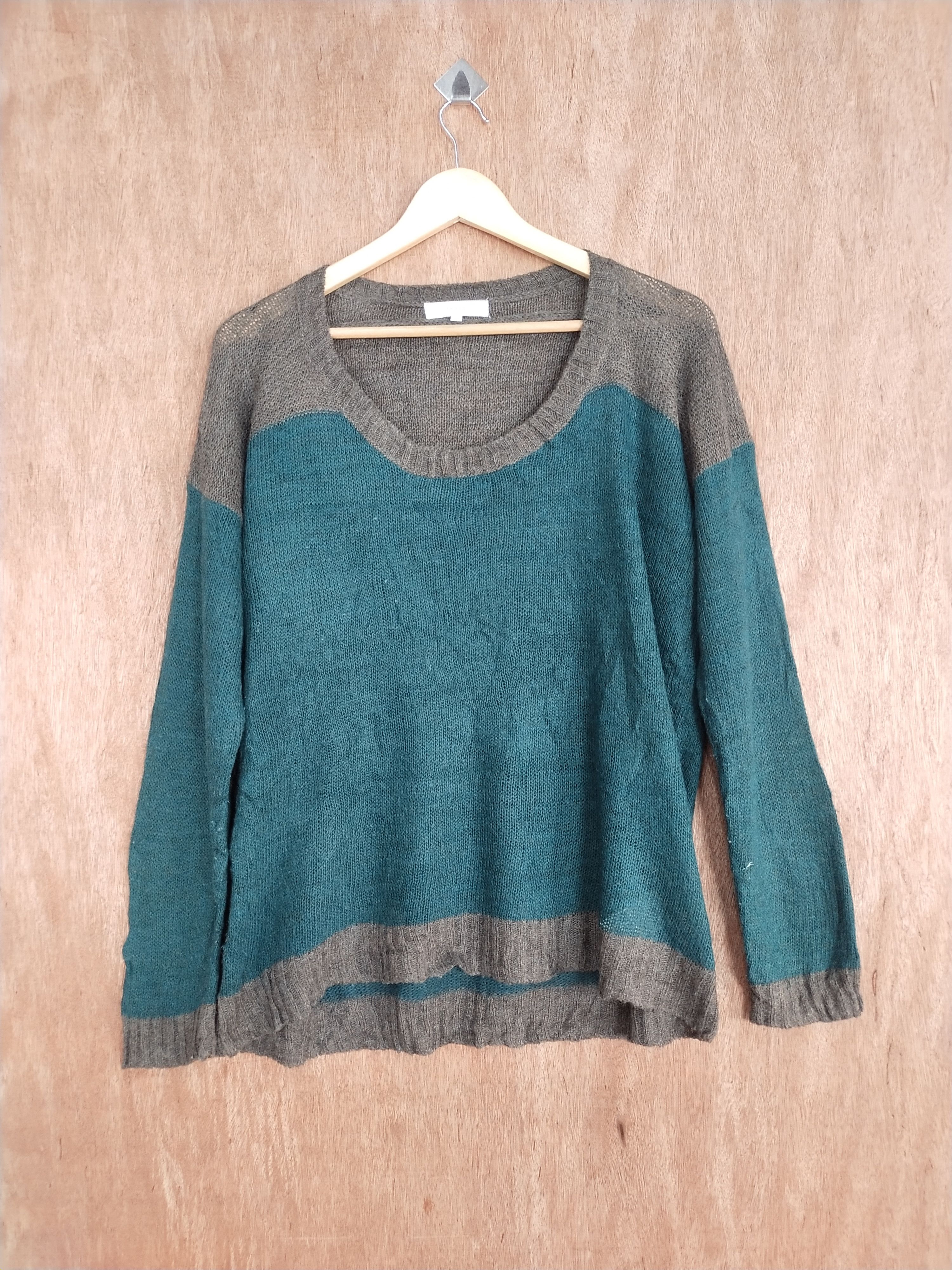 Homespun Knitwear × Japanese Brand Grove dark green knitwear #S146 Size L / US 10 / IT 46 - 1 Thumbnail