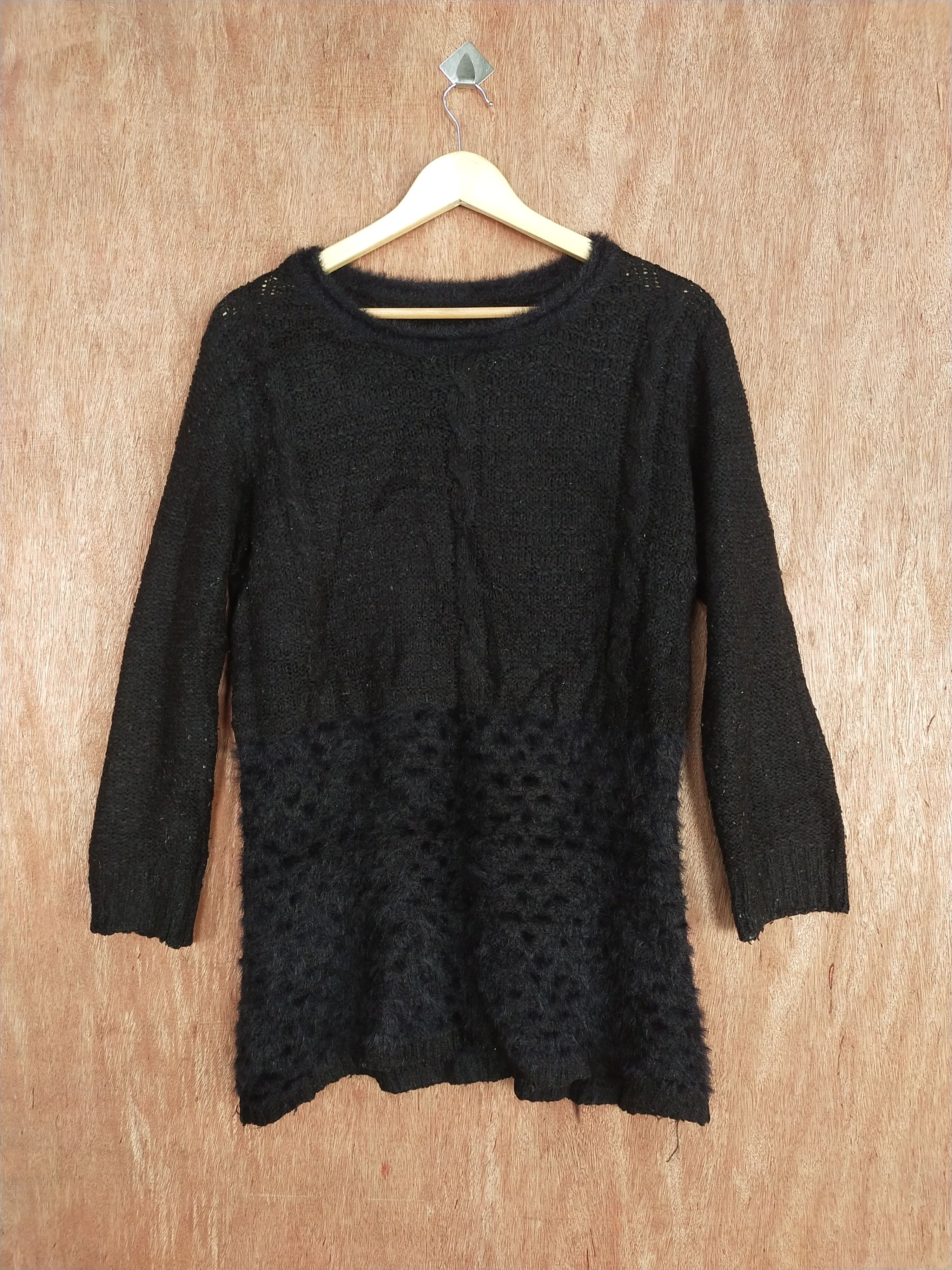 Homespun Knitwear × Japanese Brand Black japan vintage knitwear #S148 Size M / US 6-8 / IT 42-44 - 1 Thumbnail
