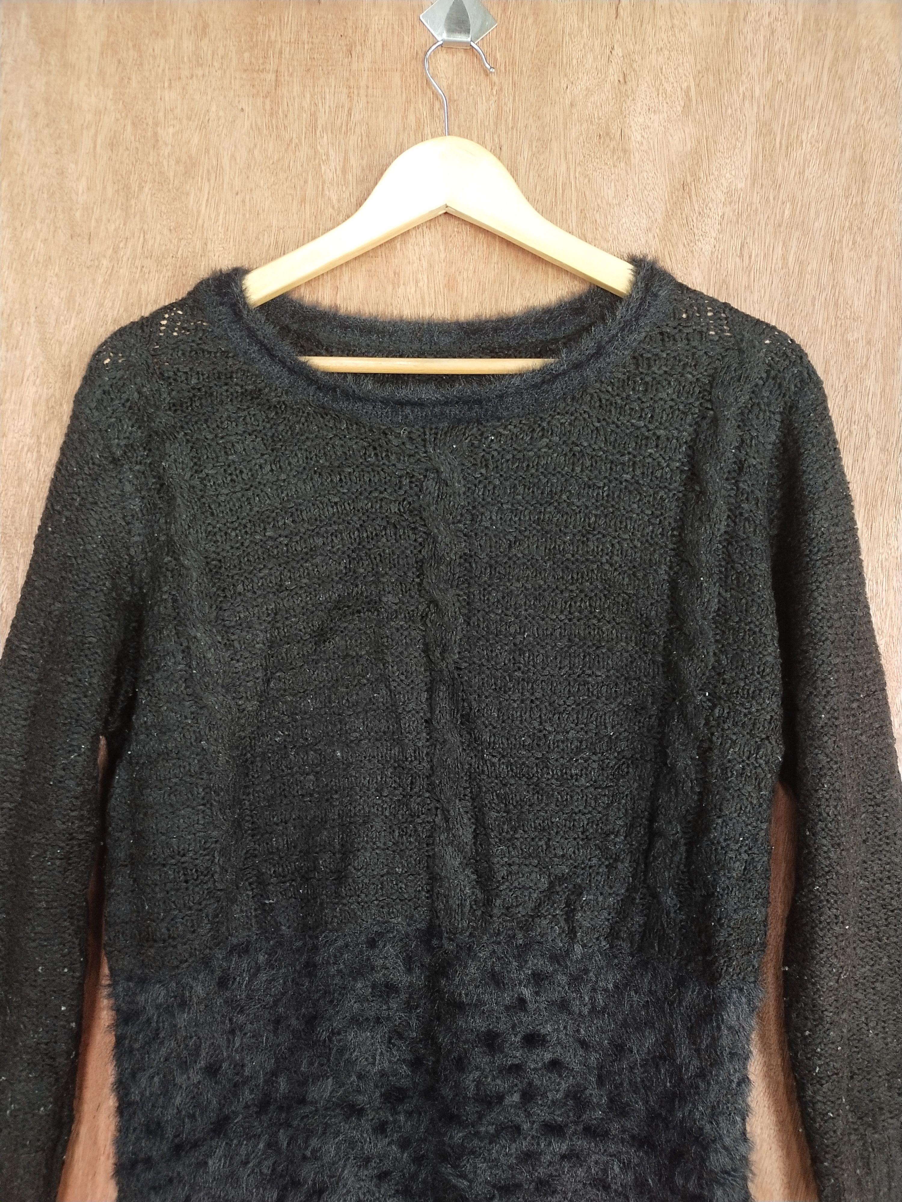 Homespun Knitwear × Japanese Brand Black japan vintage knitwear #S148 Size M / US 6-8 / IT 42-44 - 2 Thumbnail