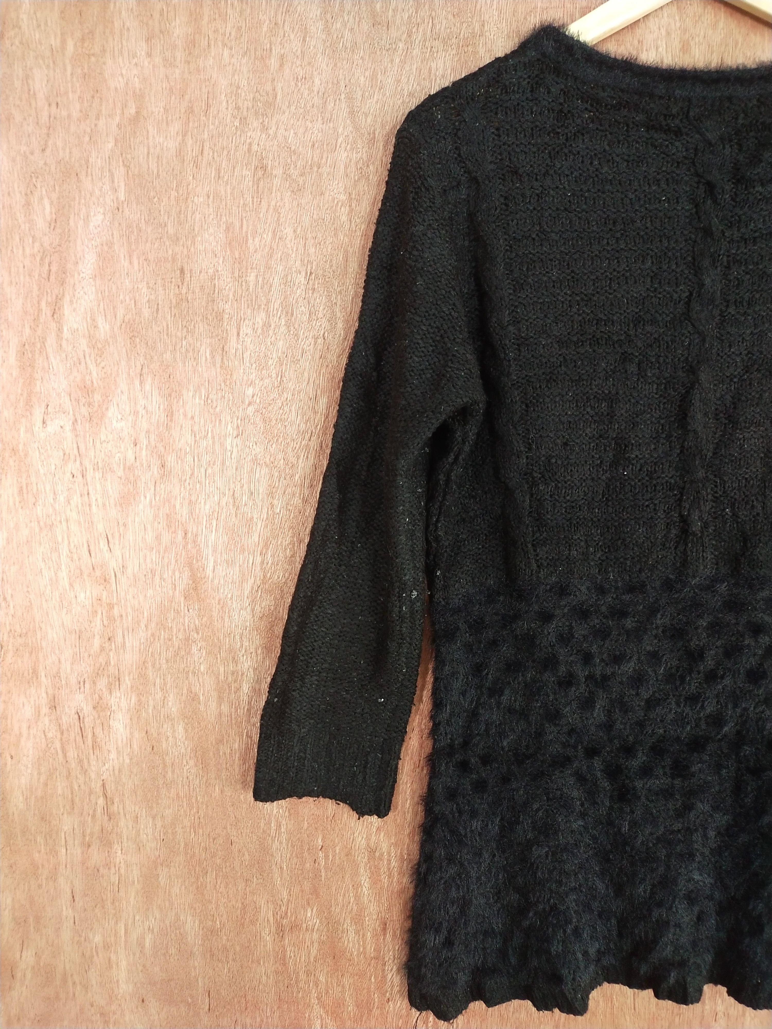 Homespun Knitwear × Japanese Brand Black japan vintage knitwear #S148 Size M / US 6-8 / IT 42-44 - 10 Thumbnail