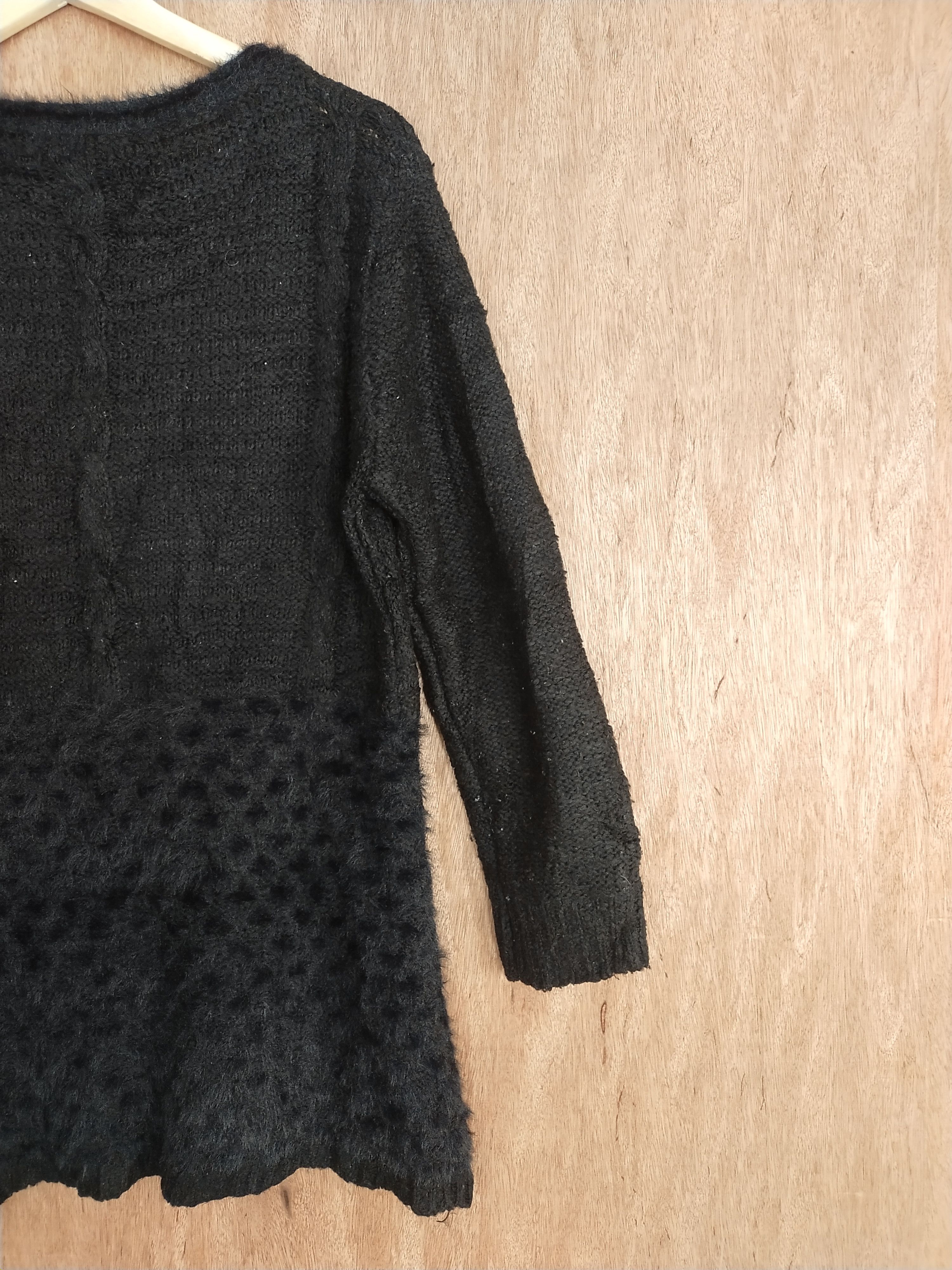 Homespun Knitwear × Japanese Brand Black japan vintage knitwear #S148 Size M / US 6-8 / IT 42-44 - 9 Thumbnail