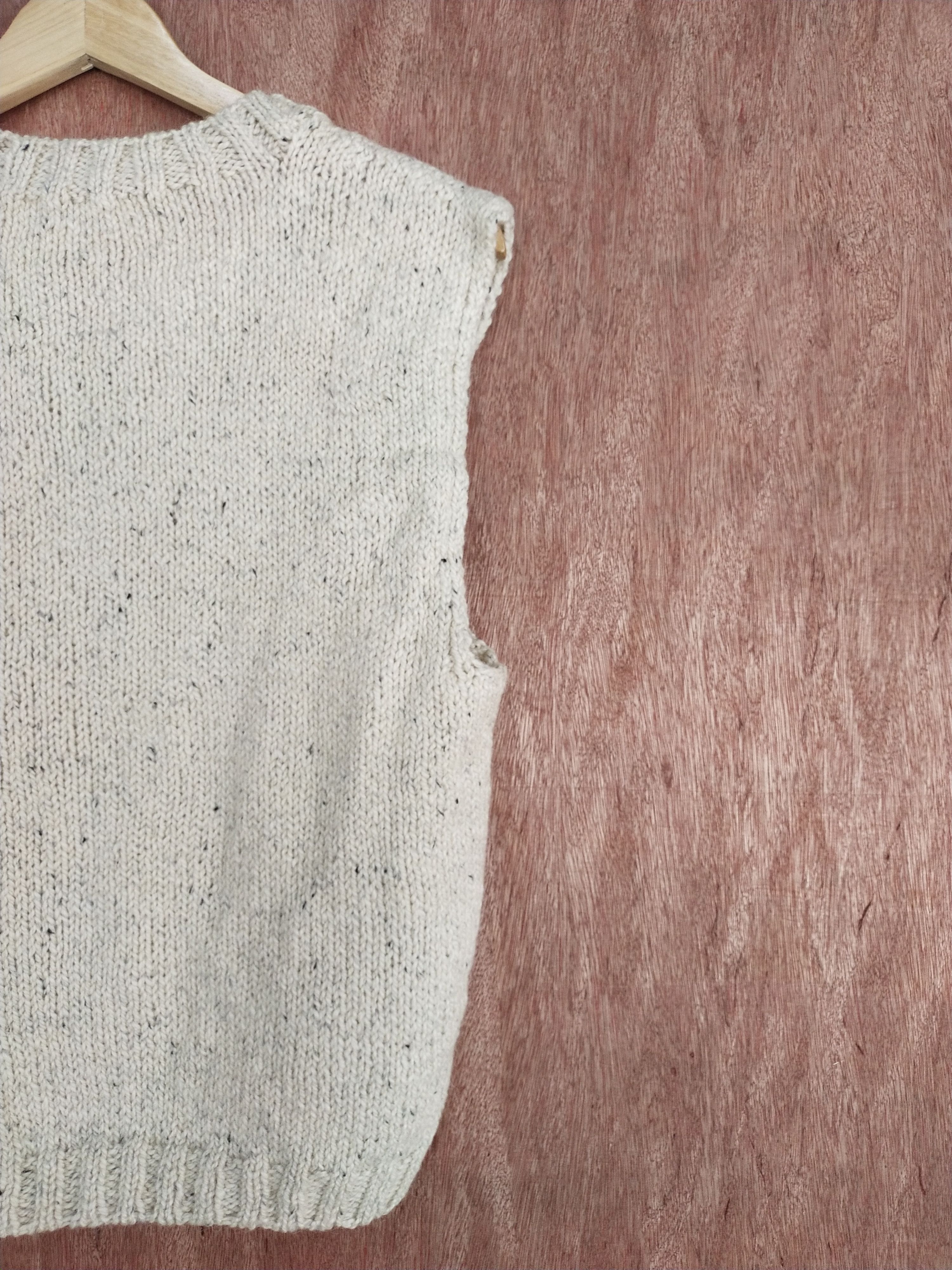 Homespun Knitwear Japan mohair Cream sleeveless knitwear #S152 Size US S / EU 44-46 / 1 - 6 Thumbnail