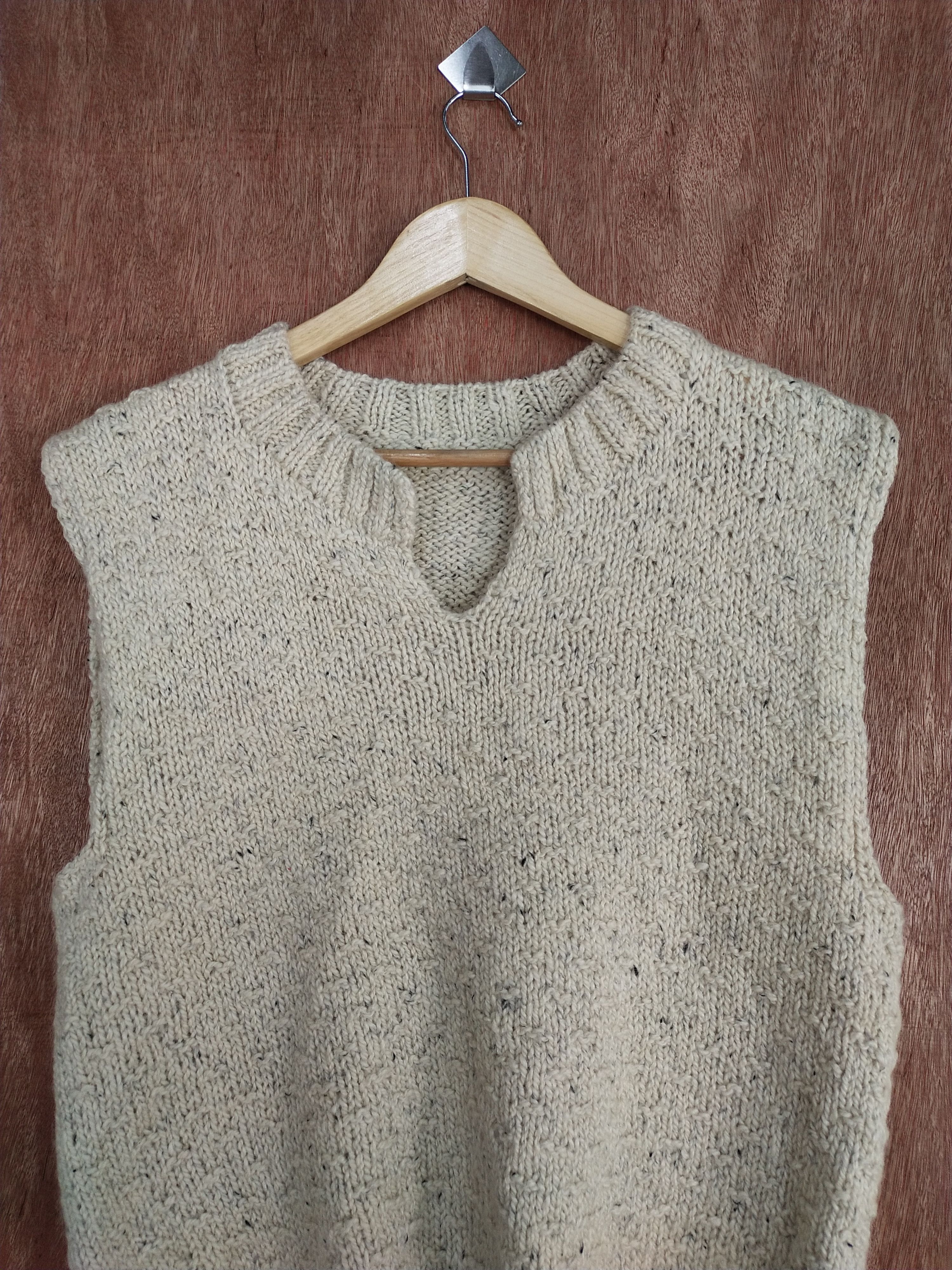 Homespun Knitwear Japan mohair Cream sleeveless knitwear #S152 Size US S / EU 44-46 / 1 - 2 Thumbnail
