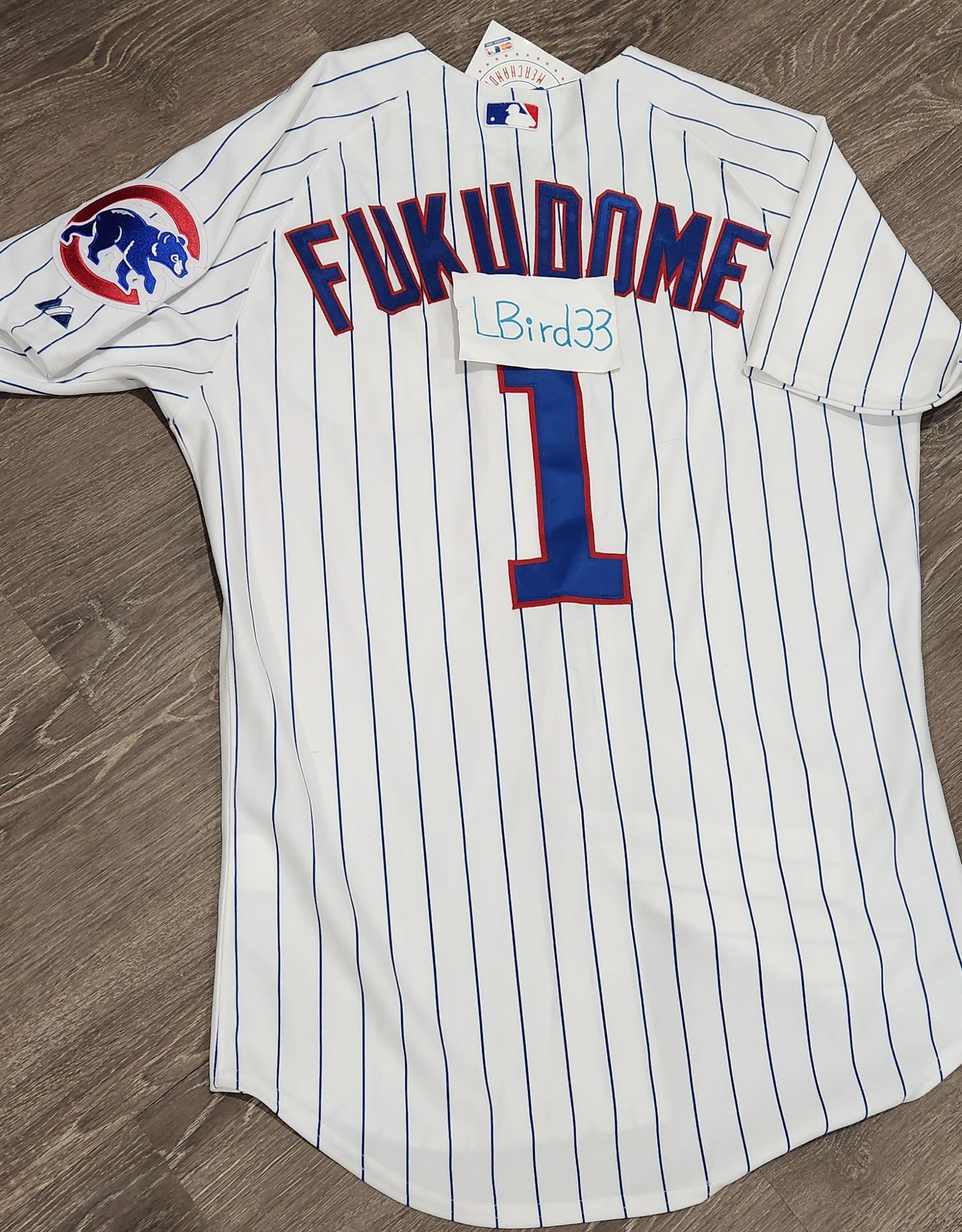 Vtg Majestic deals MLB Chicago Cubs Fukudome Pinstripe Stitched Jersey Mens 54