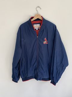 MLB Red Jacket St Louis Cardinals Sweater Zipper Men Adults Vintage Size  X-Large