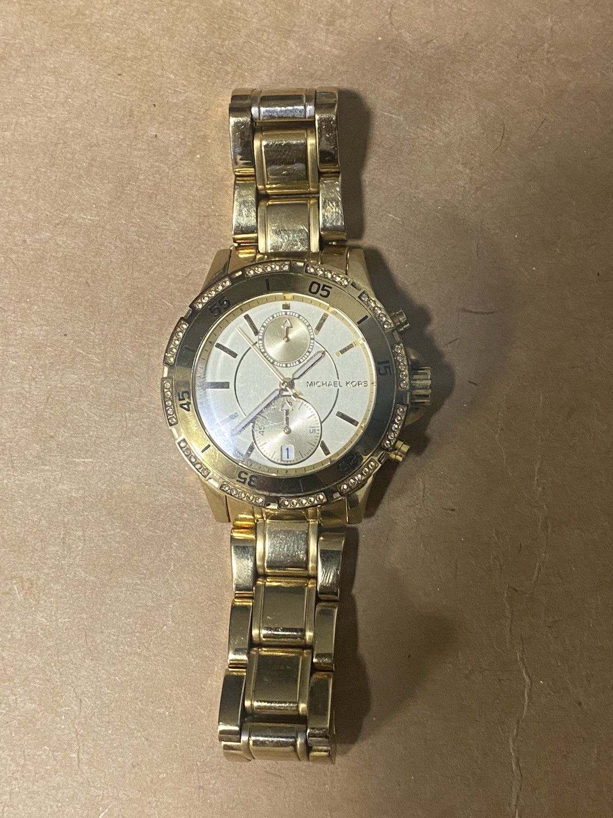 Michael Kors Diamond Bezel Gold Watch