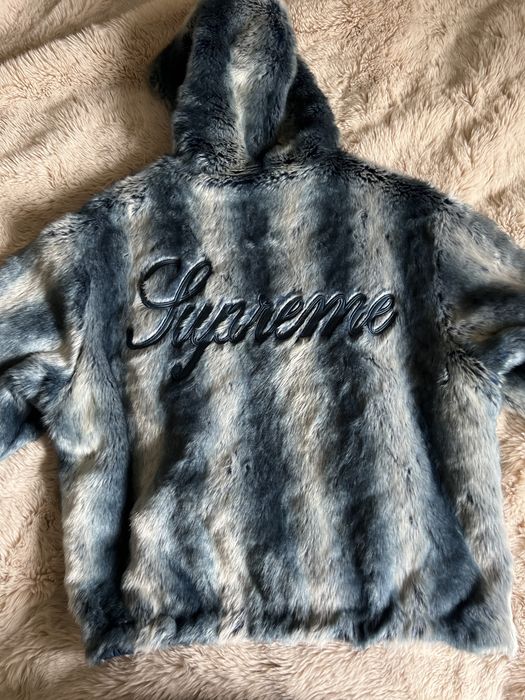 Supreme Supreme Fw20 Reversible Faux Fur Hooded Jacket Blue | Grailed