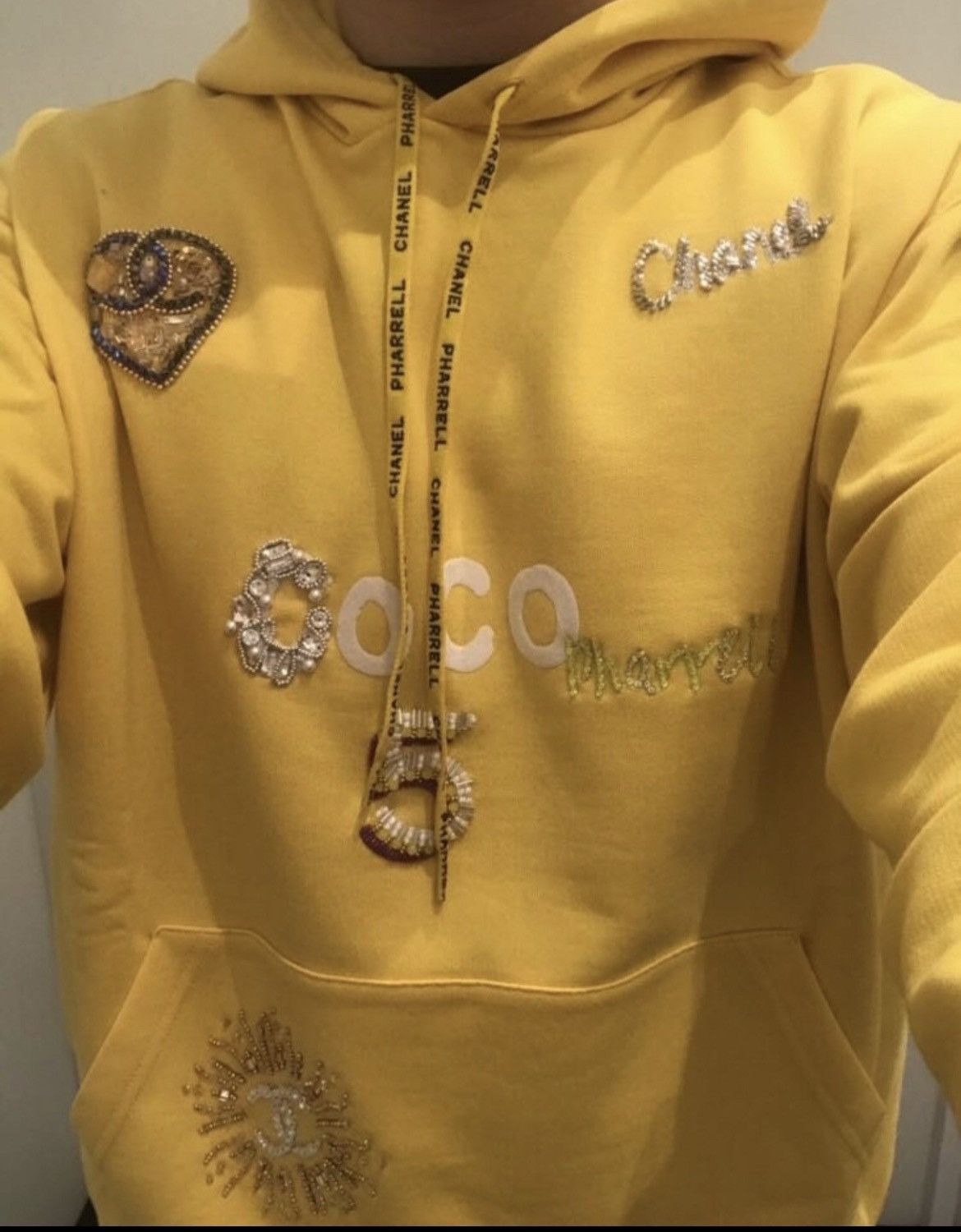 Chanel shop hoodie yellow