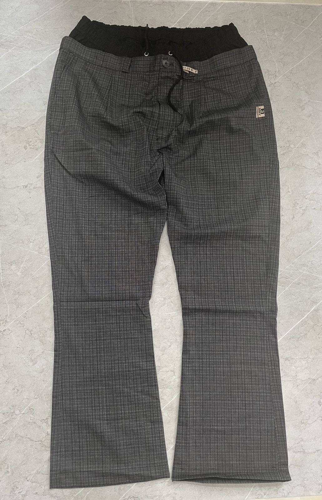 image of Miharayasuhiro Double Waist Pants in Grey, Men's (Size 34)