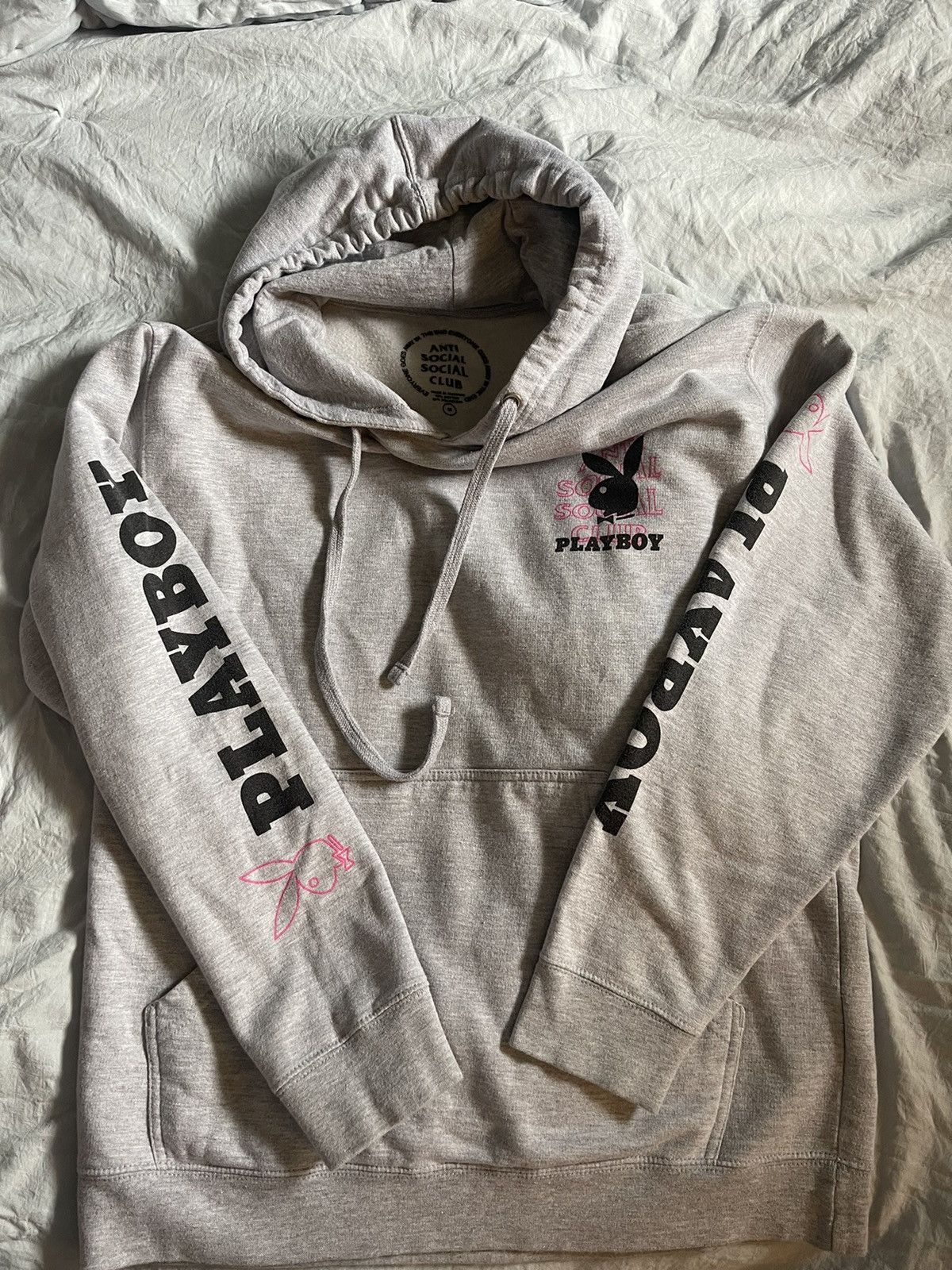 Anti Social Social Club Playboy Hoodie Grey Grailed