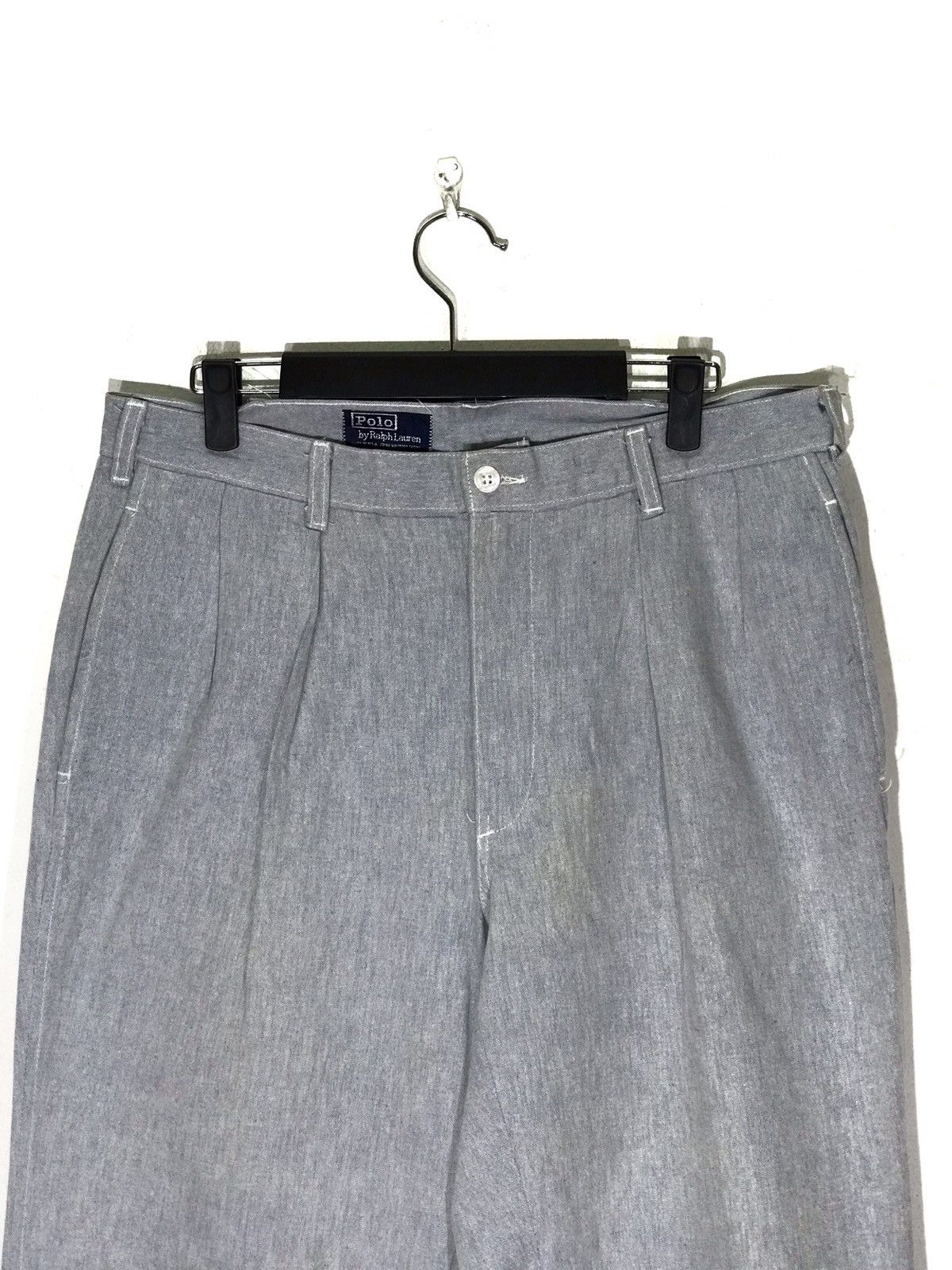 Polo Ralph Lauren Vintage Polo Ralph Lauren Light Blue Denim Trousers Pants Size US 33 - 2 Thumbnail