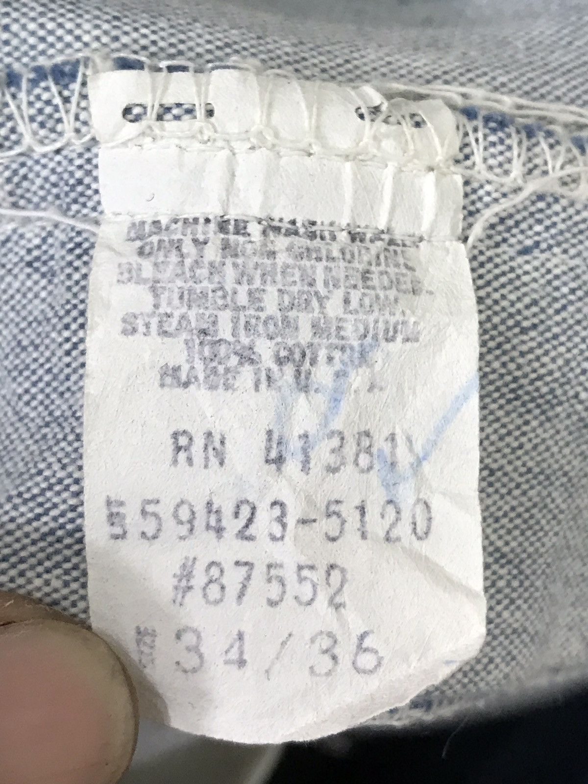 Polo Ralph Lauren Vintage Polo Ralph Lauren Light Blue Denim Trousers Pants Size US 33 - 8 Thumbnail