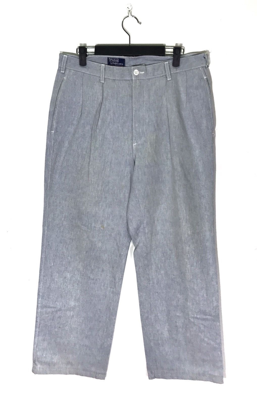 Polo Ralph Lauren Vintage Polo Ralph Lauren Light Blue Denim Trousers Pants Size US 33 - 1 Thumbnail