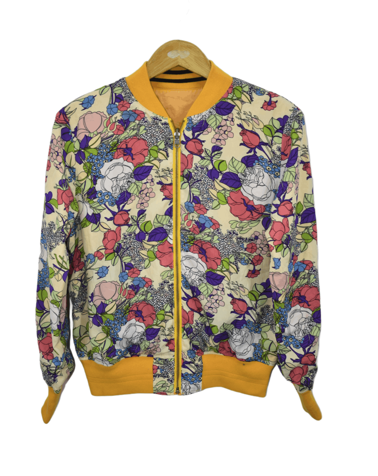 Japanese Brand × Vintage Vintage Flowers Fullprints Riversible Jackets Size S / US 4 / IT 40 - 1 Thumbnail