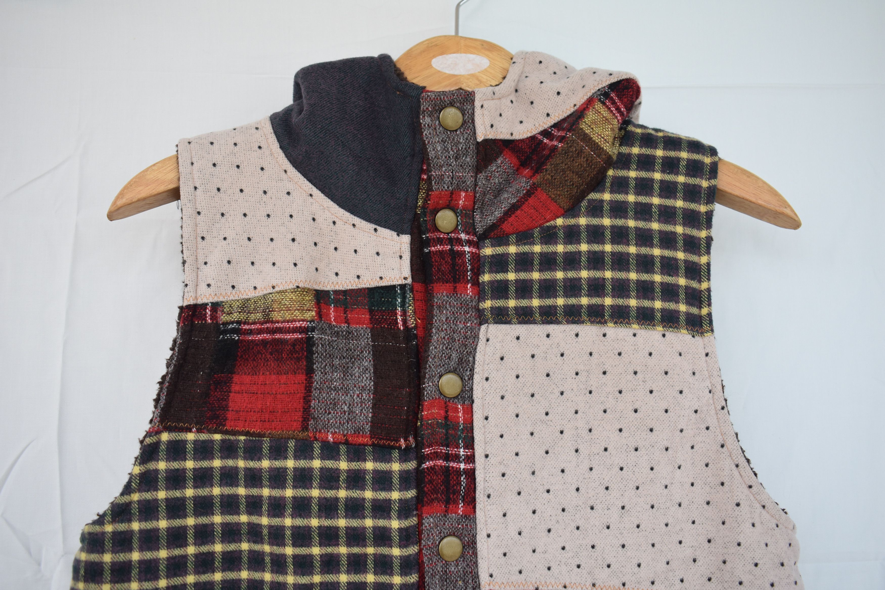 Japanese Brand × Vintage Vintage Patchwork Vest Made in Japan Size US M / EU 48-50 / 2 - 2 Thumbnail