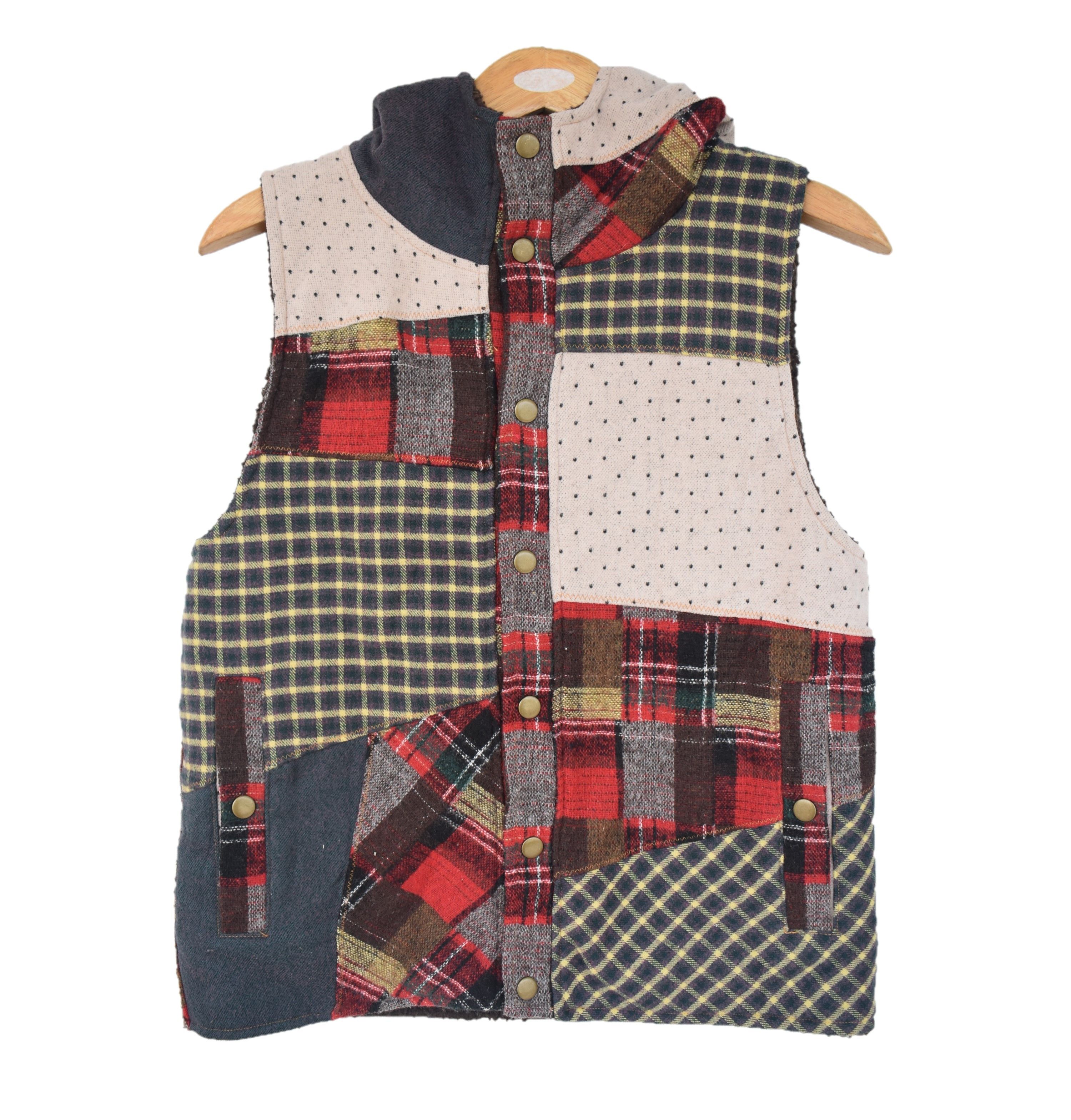 Japanese Brand × Vintage Vintage Patchwork Vest Made in Japan Size US M / EU 48-50 / 2 - 1 Thumbnail