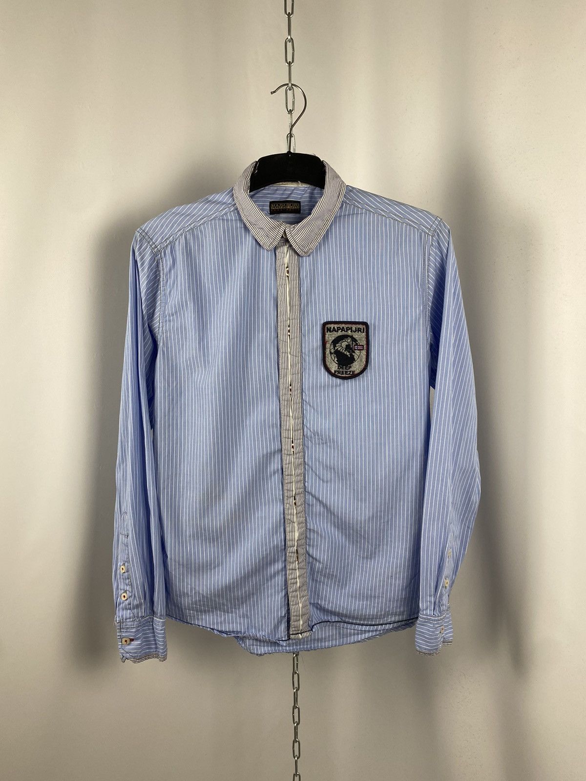 Napapijri Napapijri shirts long sleeve blue streetwear size M Size US M / EU 48-50 / 2 - 1 Thumbnail
