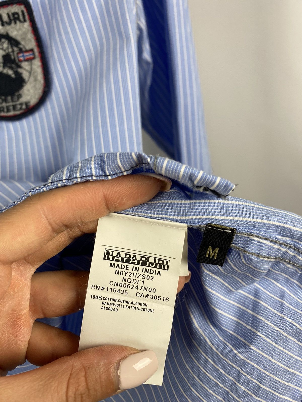 Napapijri Napapijri shirts long sleeve blue streetwear size M Size US M / EU 48-50 / 2 - 5 Thumbnail