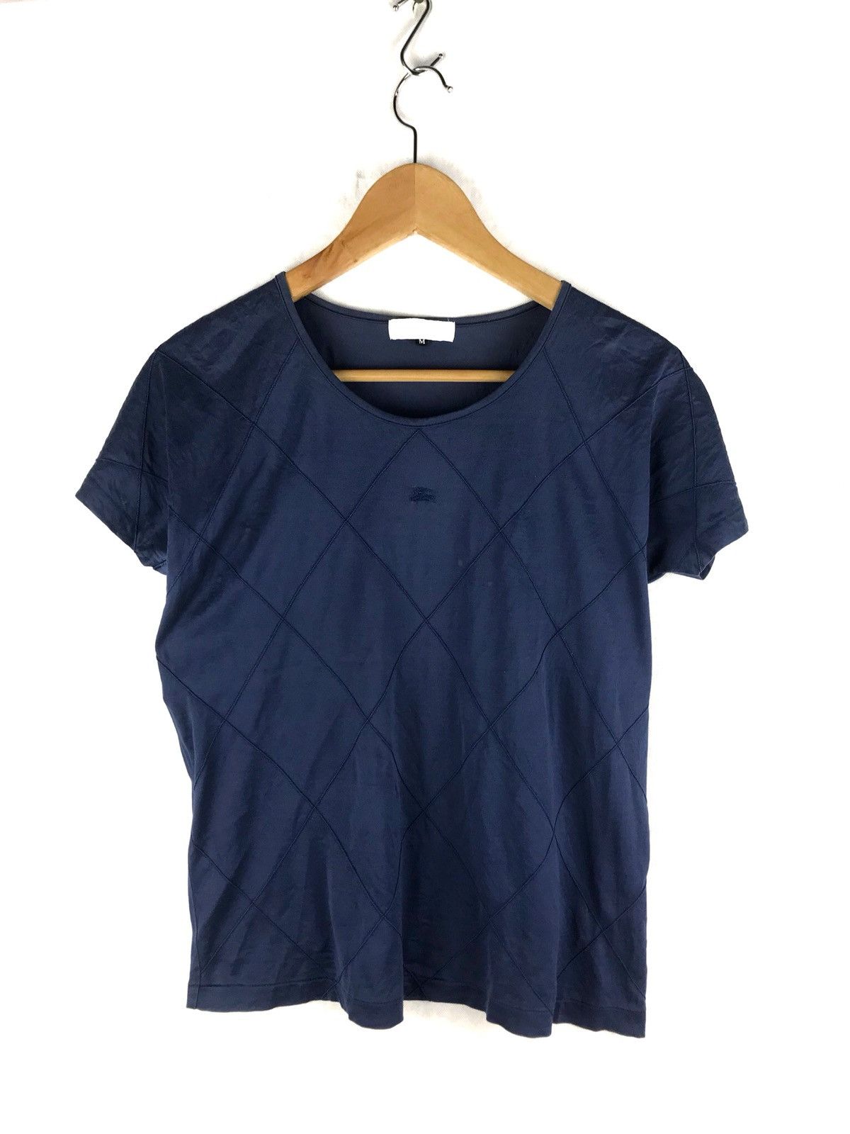Burberry Burberrys Vintage Blue Tops Small Logo Embroidery Size M / US 6-8 / IT 42-44 - 1 Thumbnail